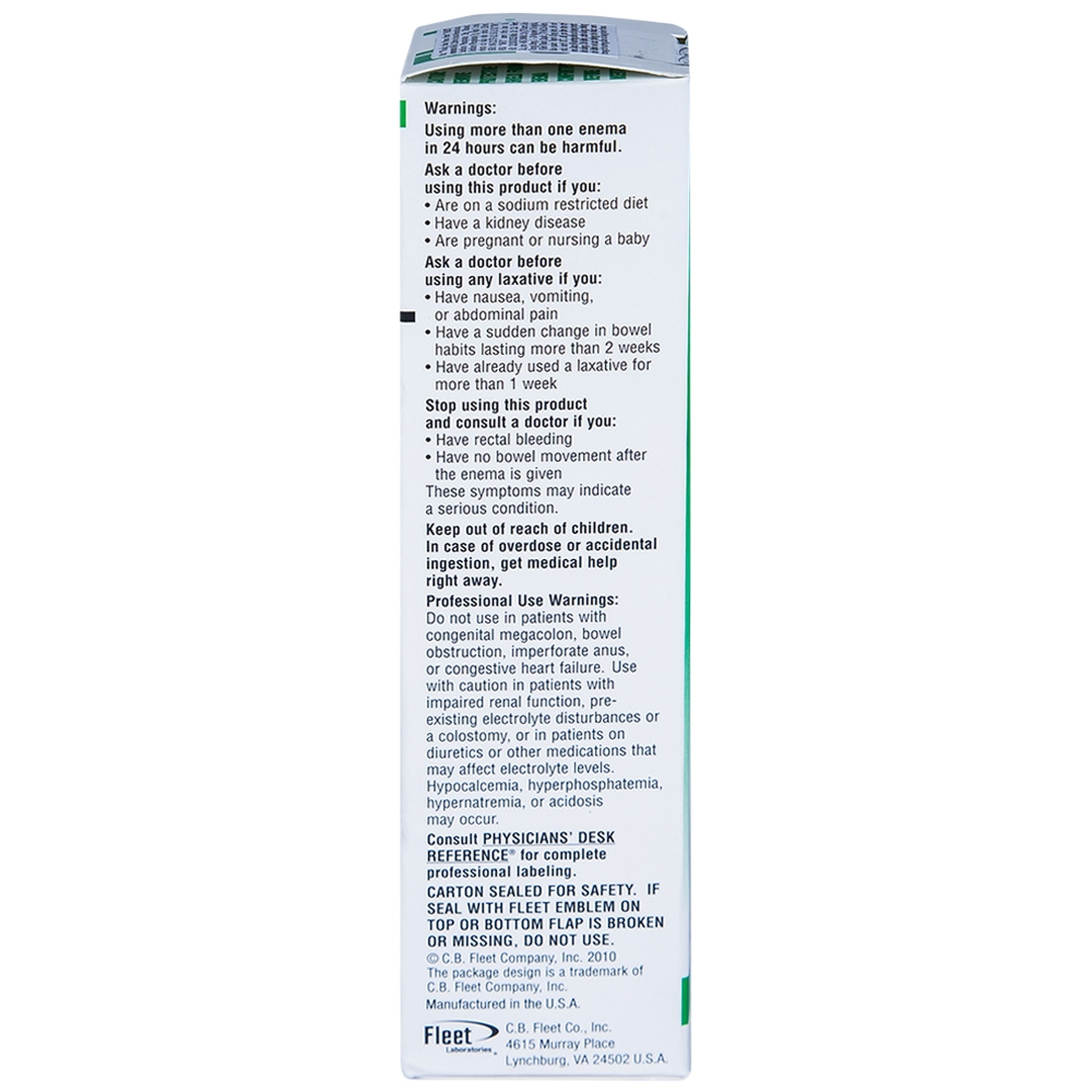 Dung dịch thụt trực tràng Fleet Enema giảm chứng táo bón không thường xuyên (133ml)