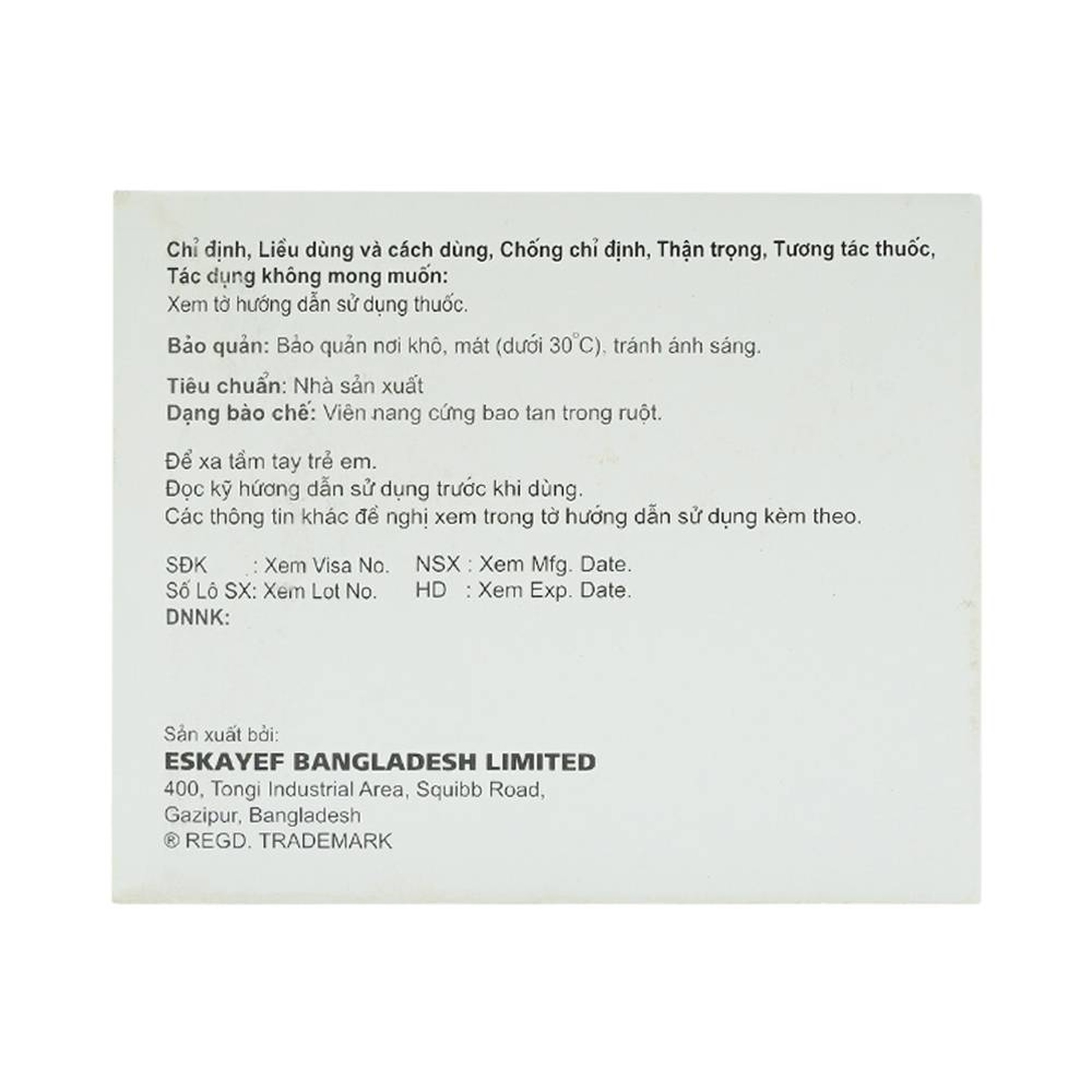 Thuốc Eskafolvit Capsule Eskayef phòng và điều trị bệnh thiếu máu do thiếu sắt (15 vỉ x 6 viên)