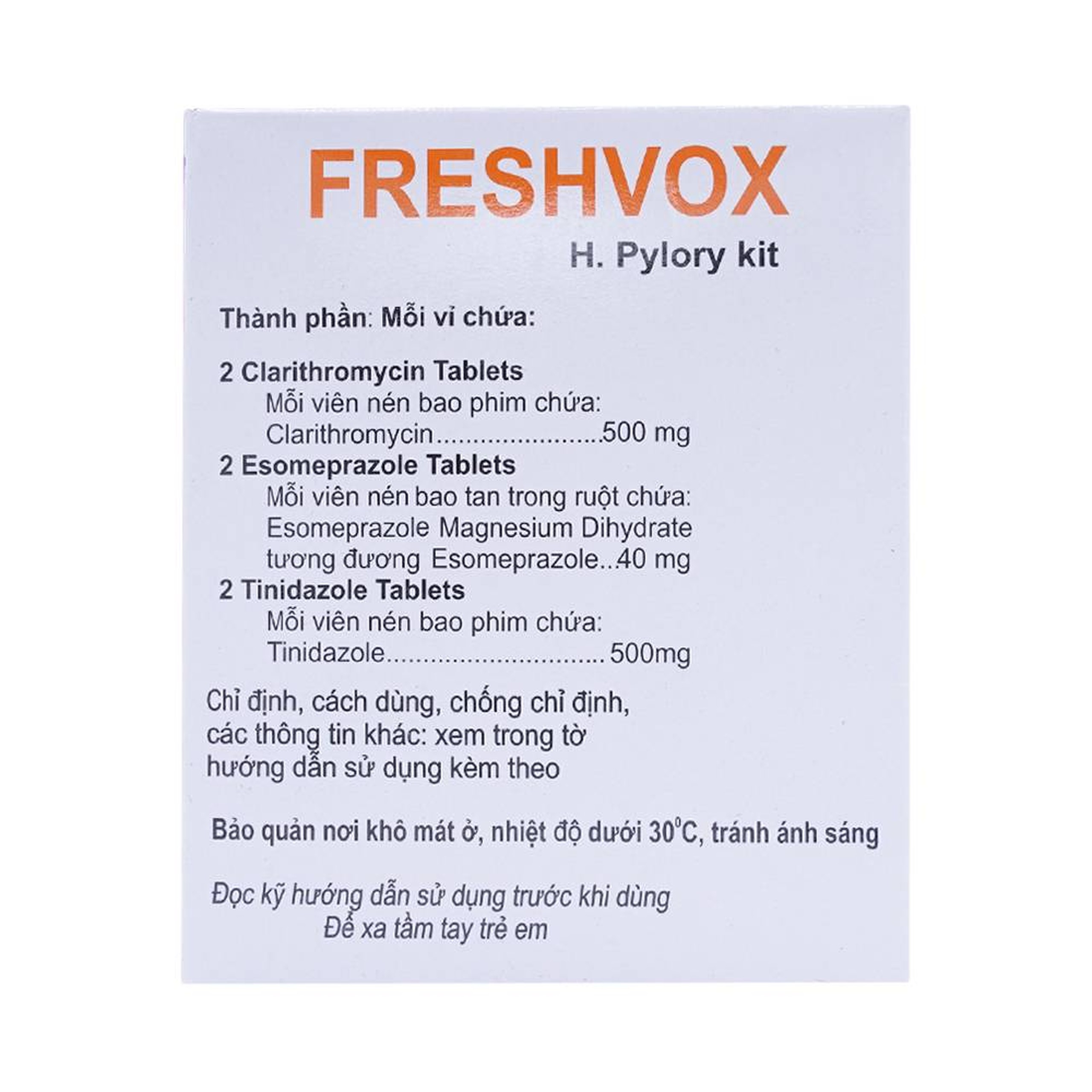 Thuốc Freshvox ACME điều trị viêm dạ dày cấp và mạn tính (7 vỉ x 6 viên)