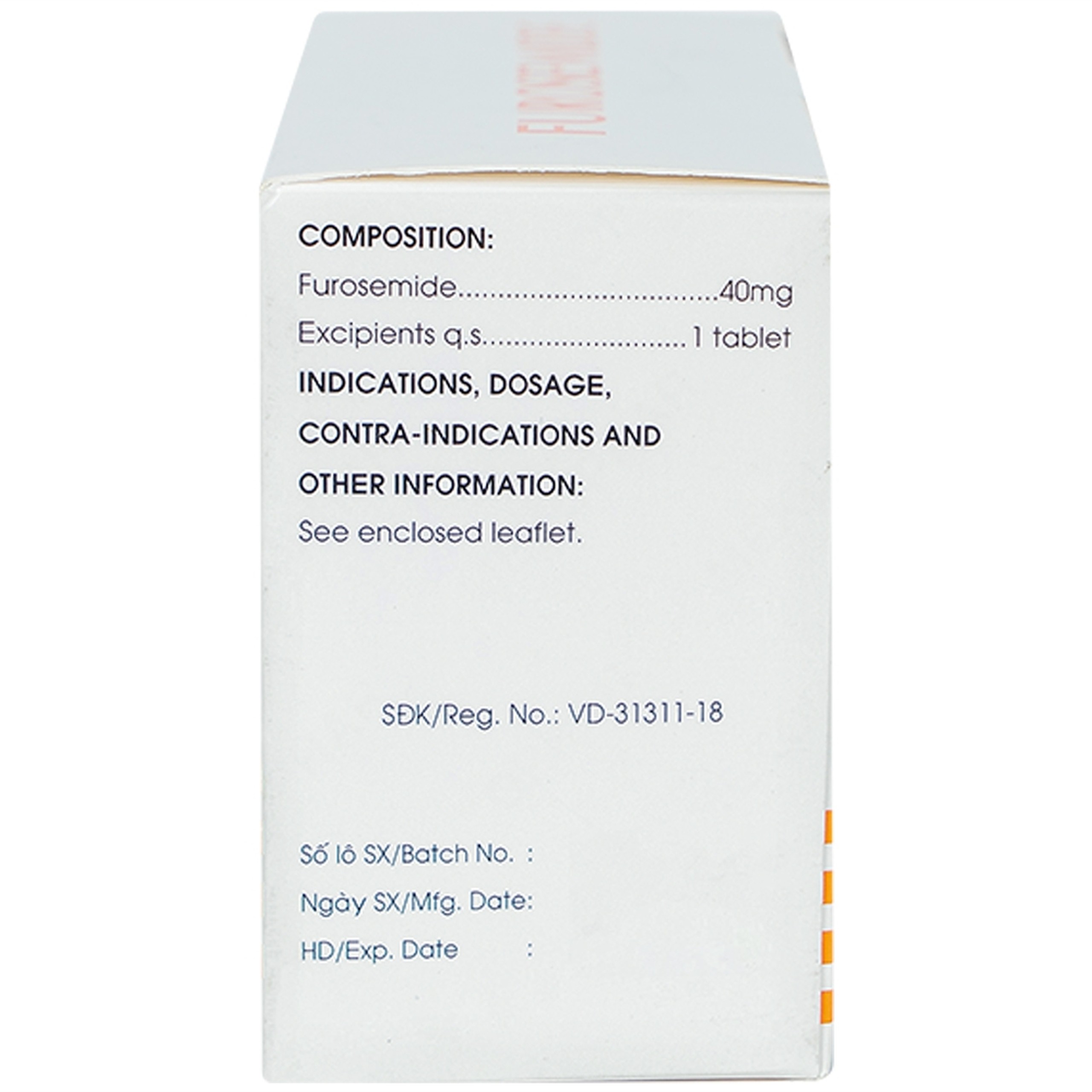Thuốc Furosemide Mekophar điều trị phù, tăng huyết áp (10 vỉ x 30 viên)