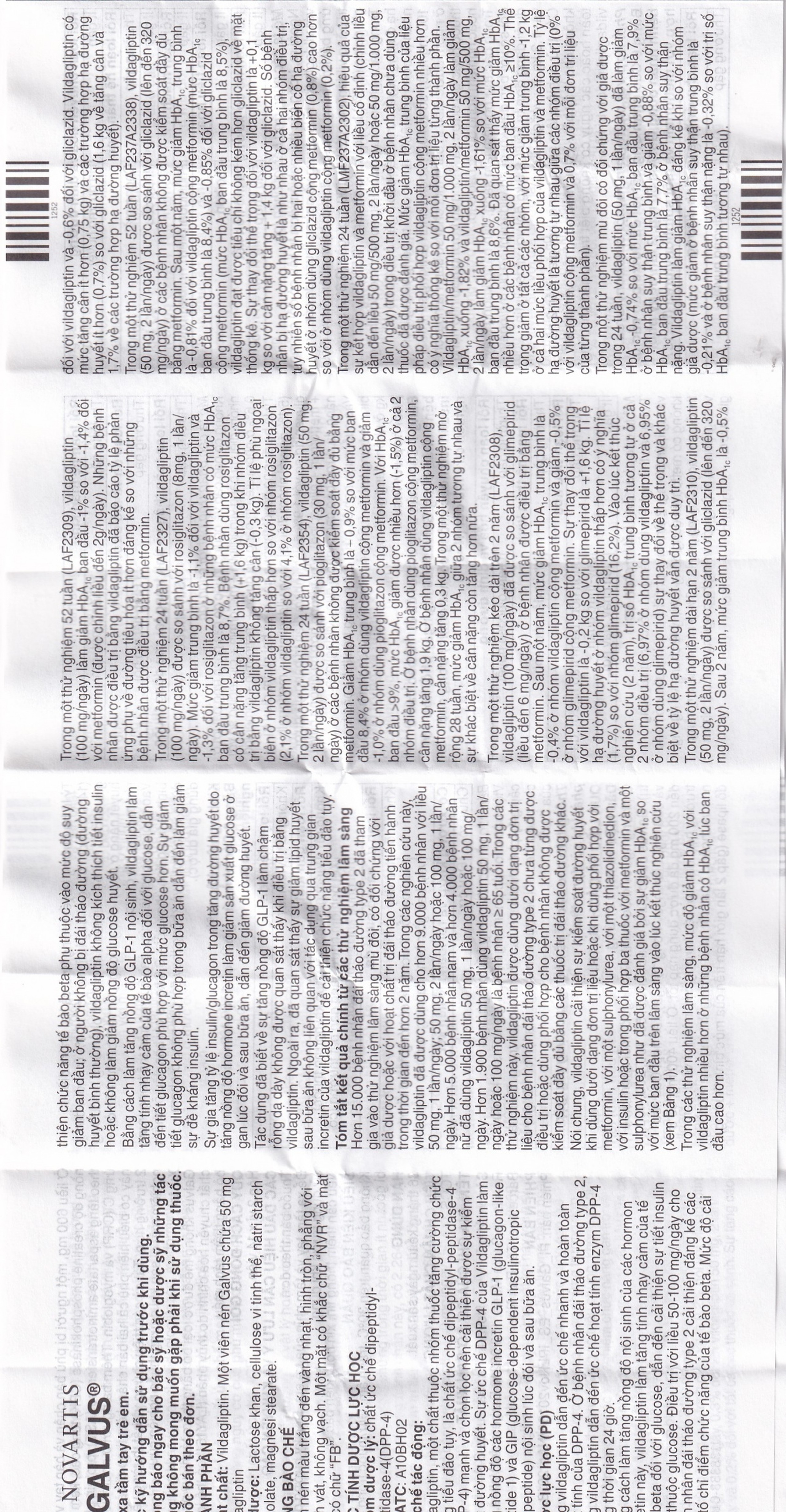 Thuốc Galvus 50mg Novartis hỗ trợ điều trị đái tháo đường típ 2 (2 vỉ x 14 viên)
