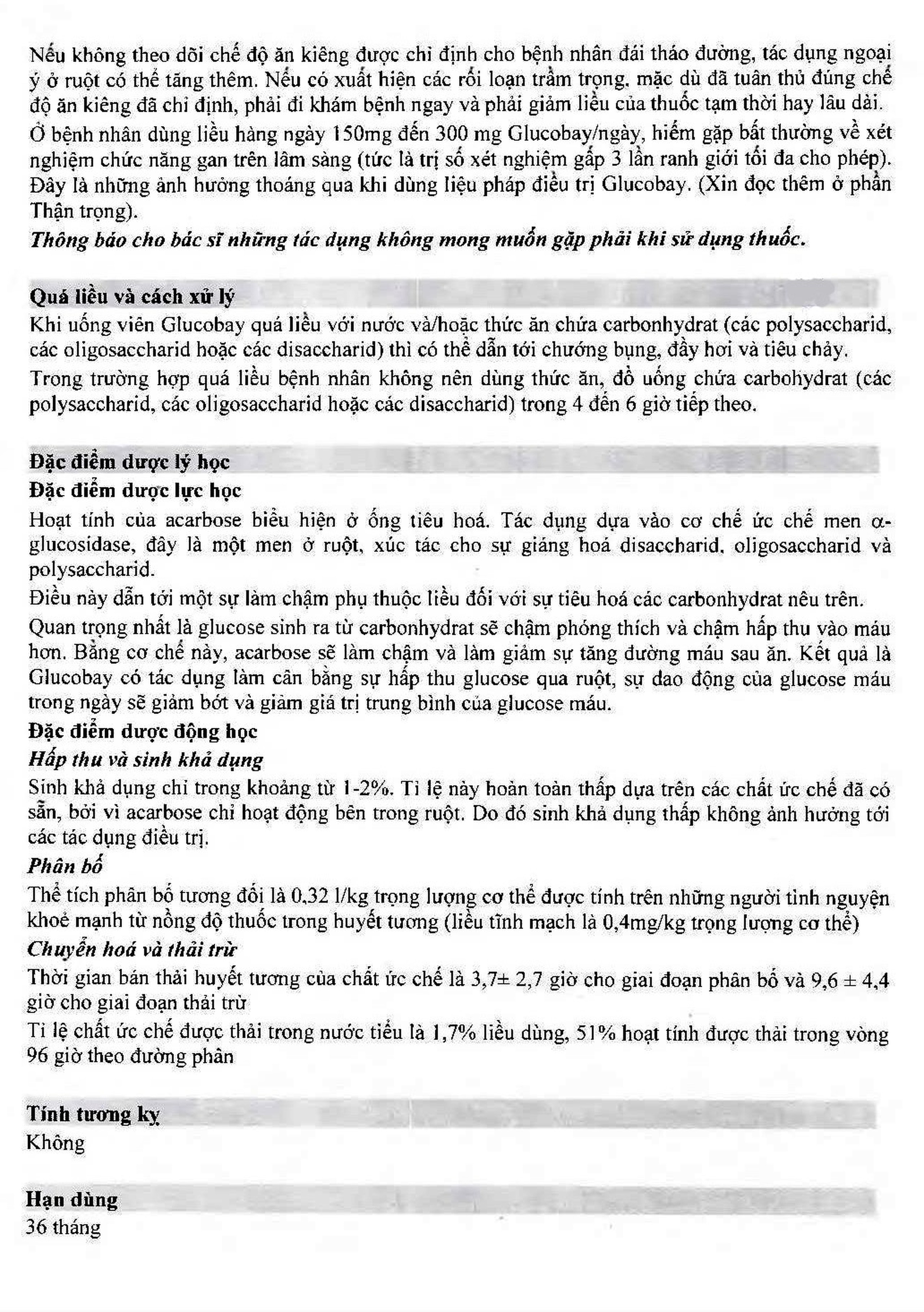 Thuốc Glucobay 50 điều trị kết hợp chế độ ăn kiêng cho bệnh nhân đái tháo đường (10 vỉ x 10 viên)