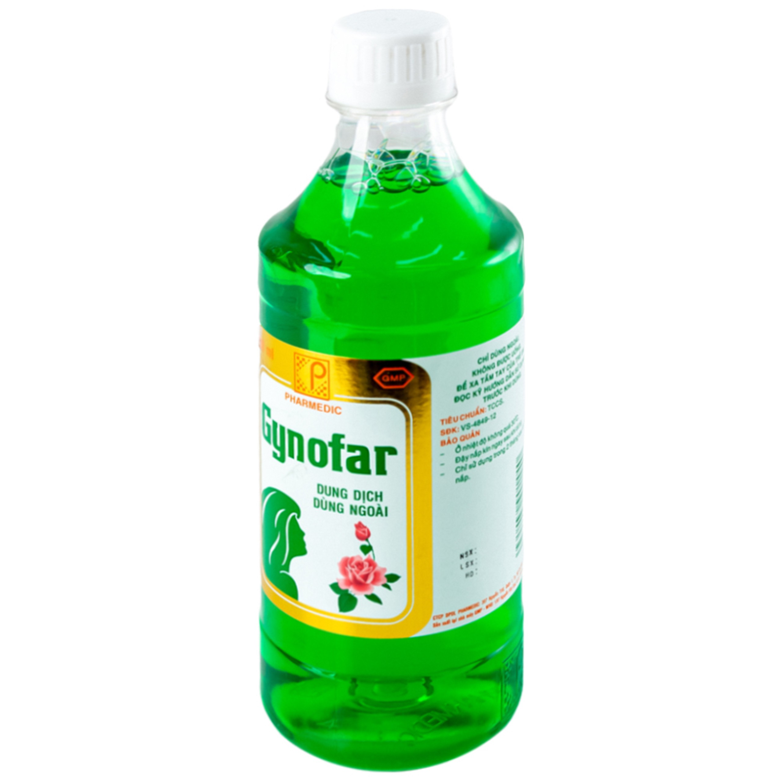 Dung dịch vệ sinh Gynofar Pharmedic điều trị ngứa âm hộ, viêm âm đạo, huyết trắng (500ml)