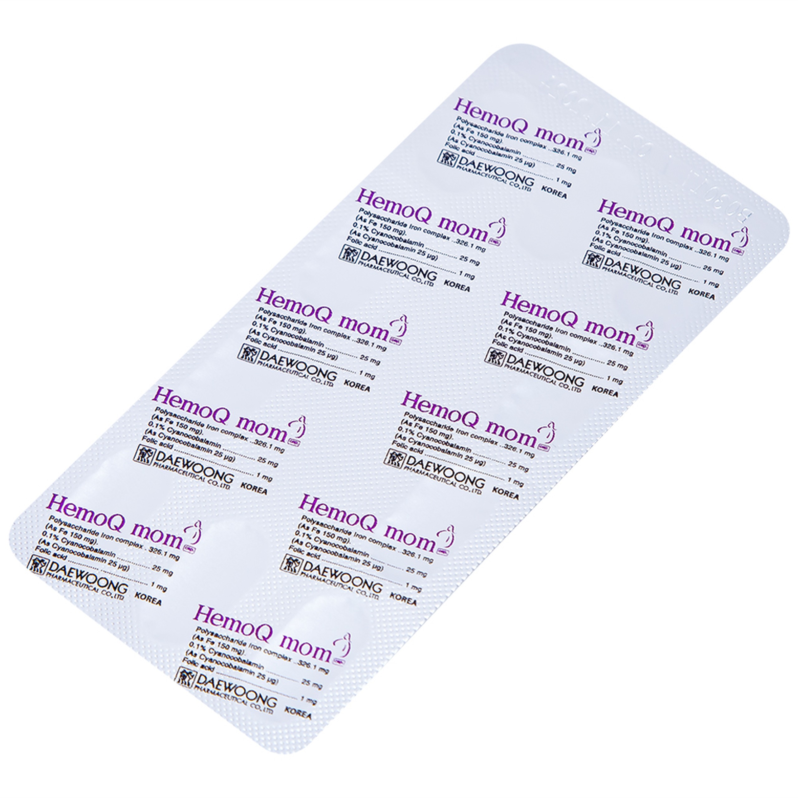 Thuốc HemoQ Mom phòng ngừa và điều trị thiếu máu (3 vỉ x 10 viên)