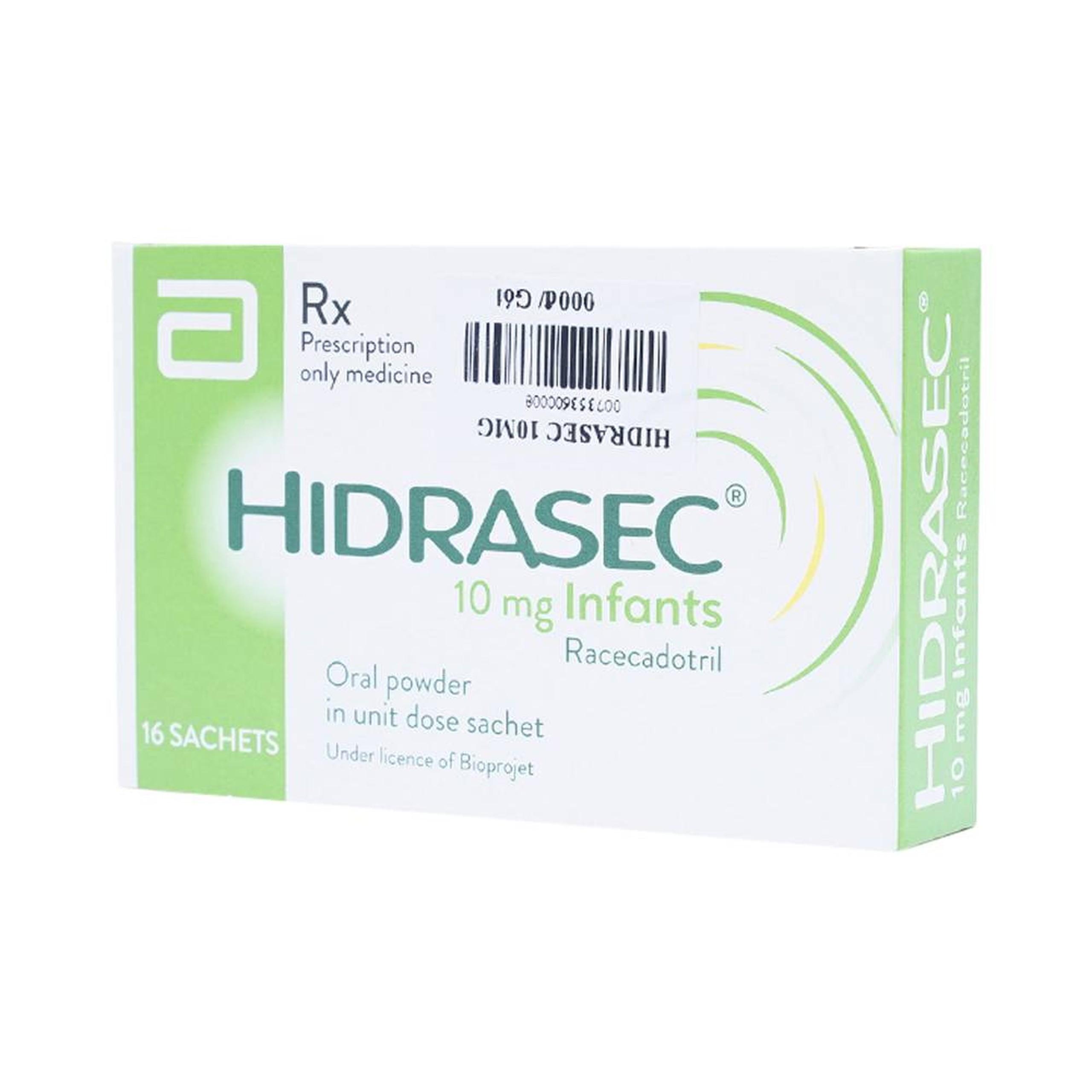 Thuốc bột Hidrasec 10mg điều trị tiêu chảy cấp ở trẻ (16 gói)