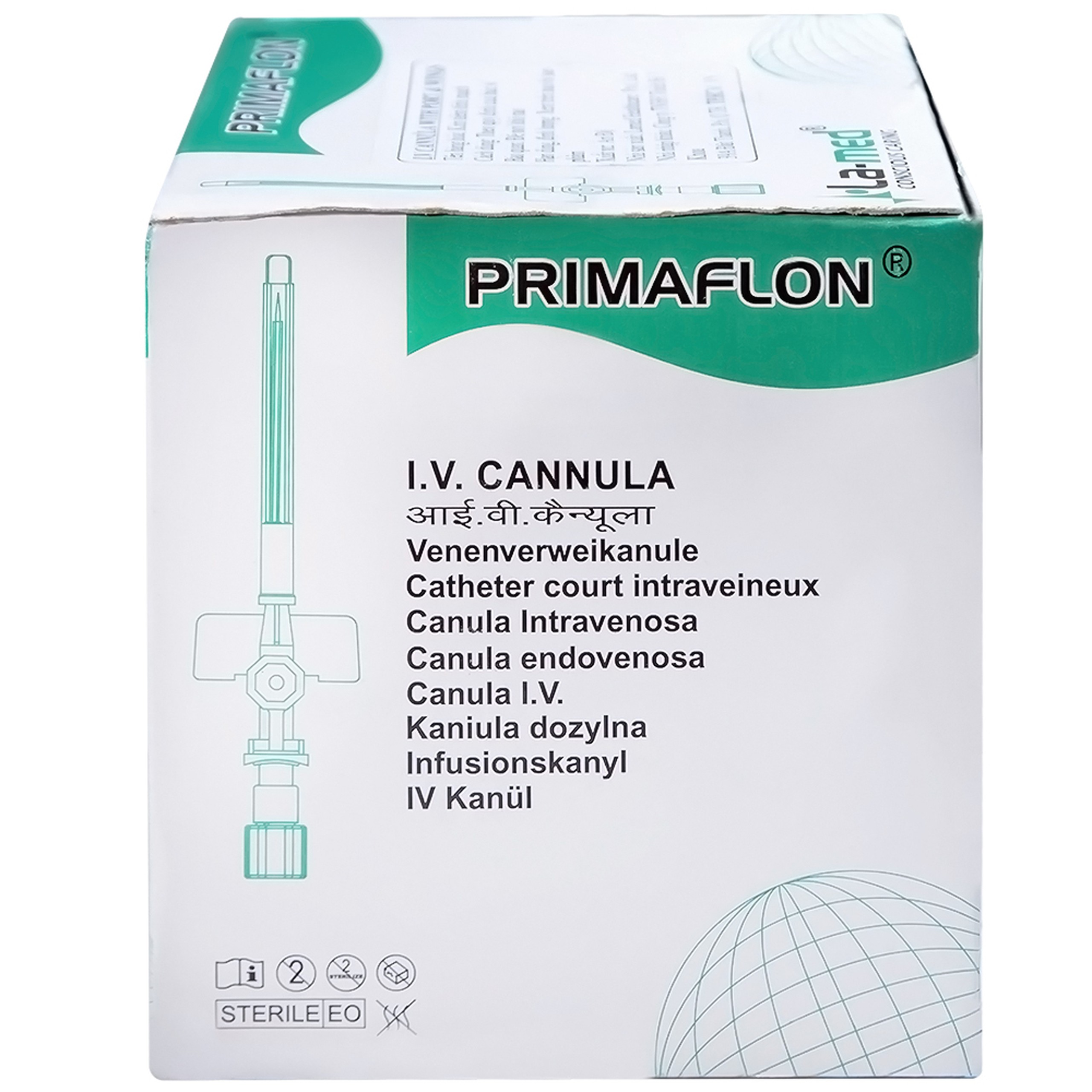 Kim luồn 22G/25mm Primaflon Lamed dễ dàng tiêm xuyên qua da và thành mạch (100 cái)