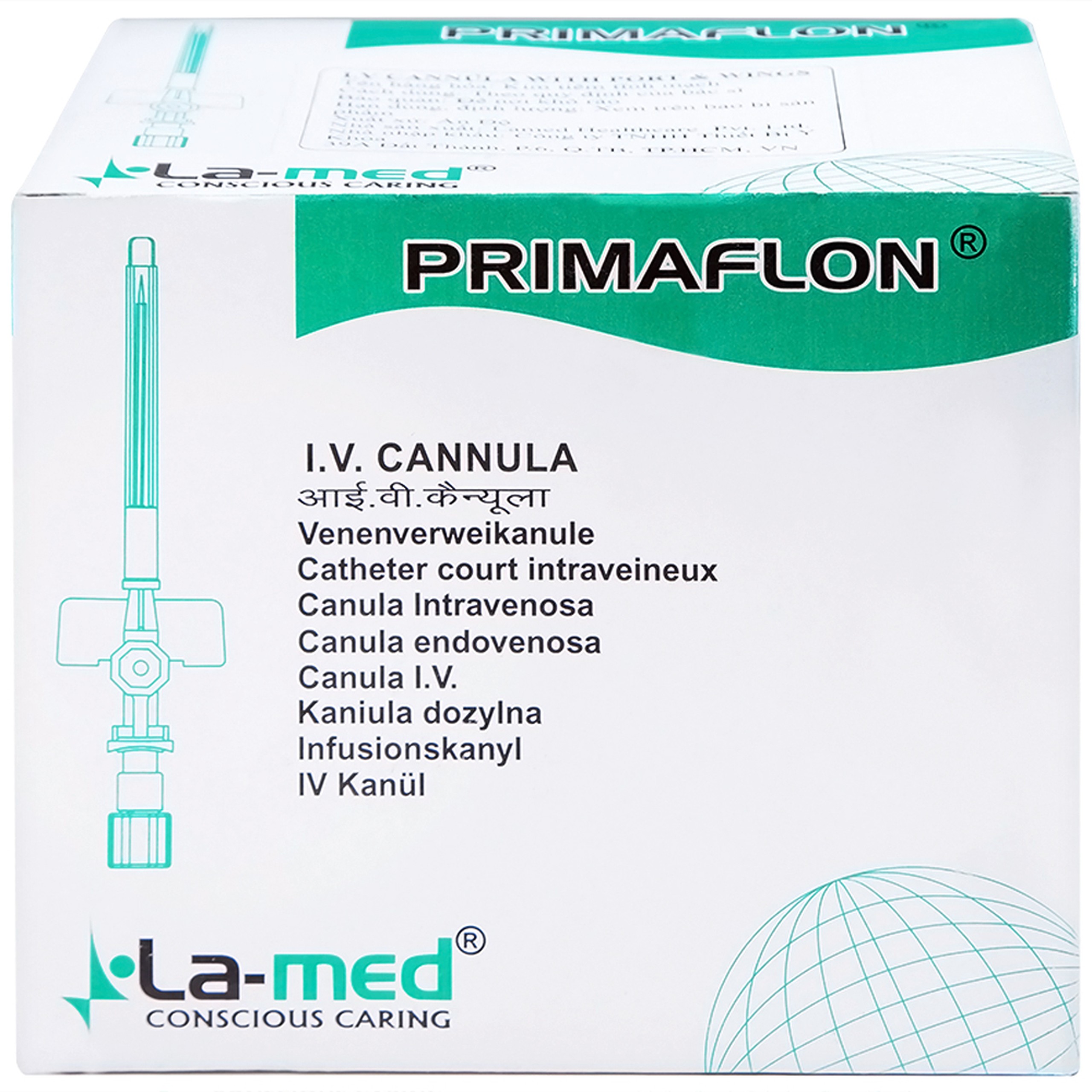 Kim luồn 22G/25mm Primaflon Lamed dễ dàng tiêm xuyên qua da và thành mạch (100 cái)