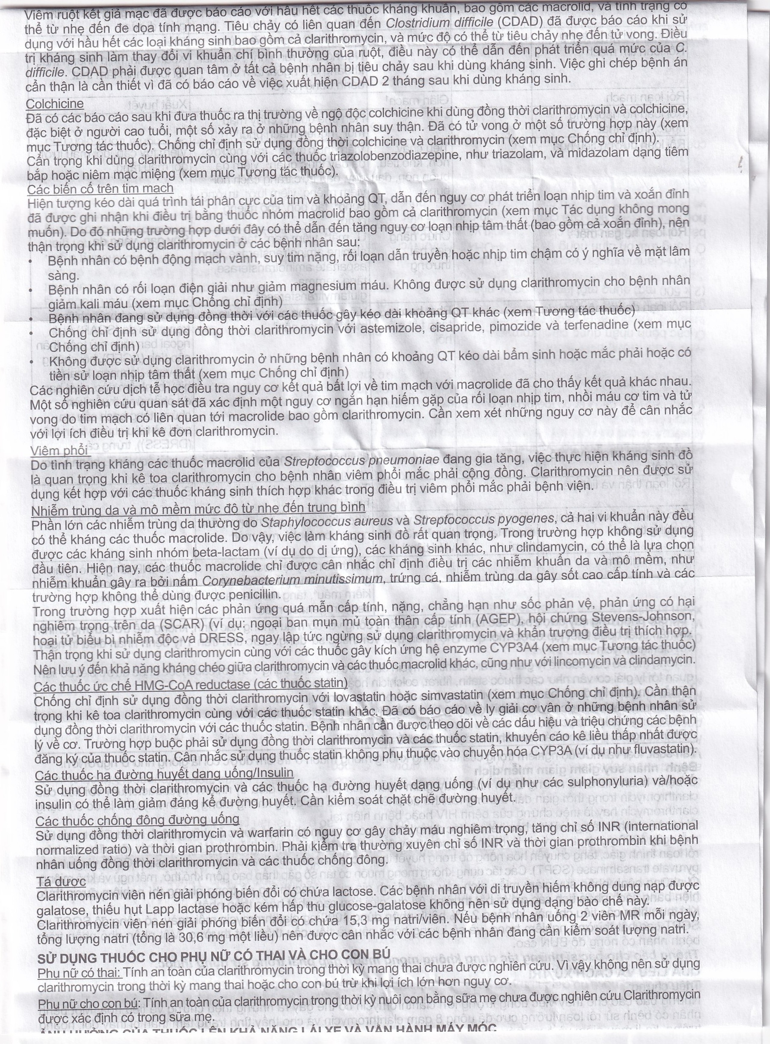 Viên nén Klacid MR 500mg Abbott điều trị nhiễm trùng đường hô hấp (1 vỉ x 5 viên)