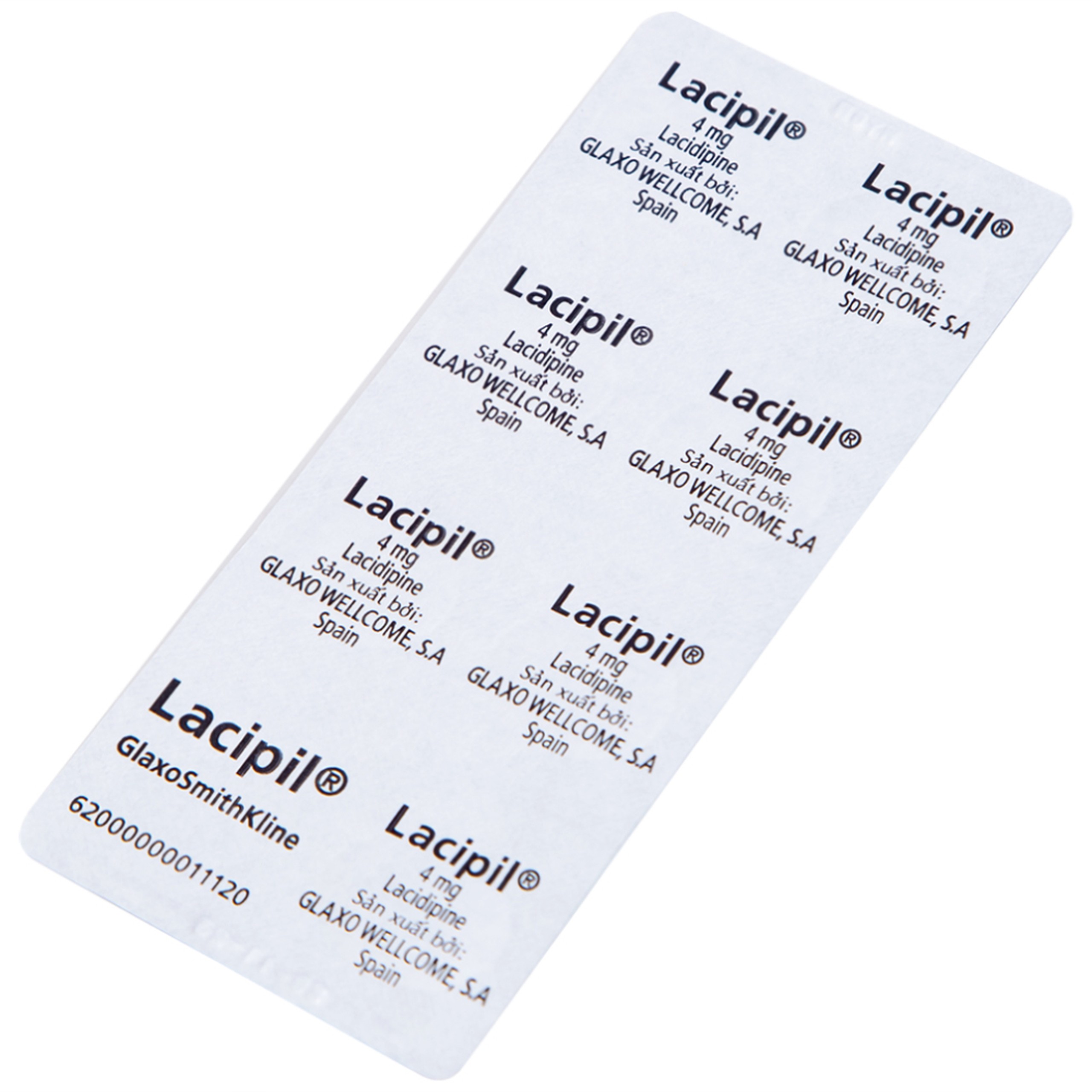 Viên nén Lacipil 4mg GSK điều trị tăng huyết áp (4 vỉ x 7 viên)