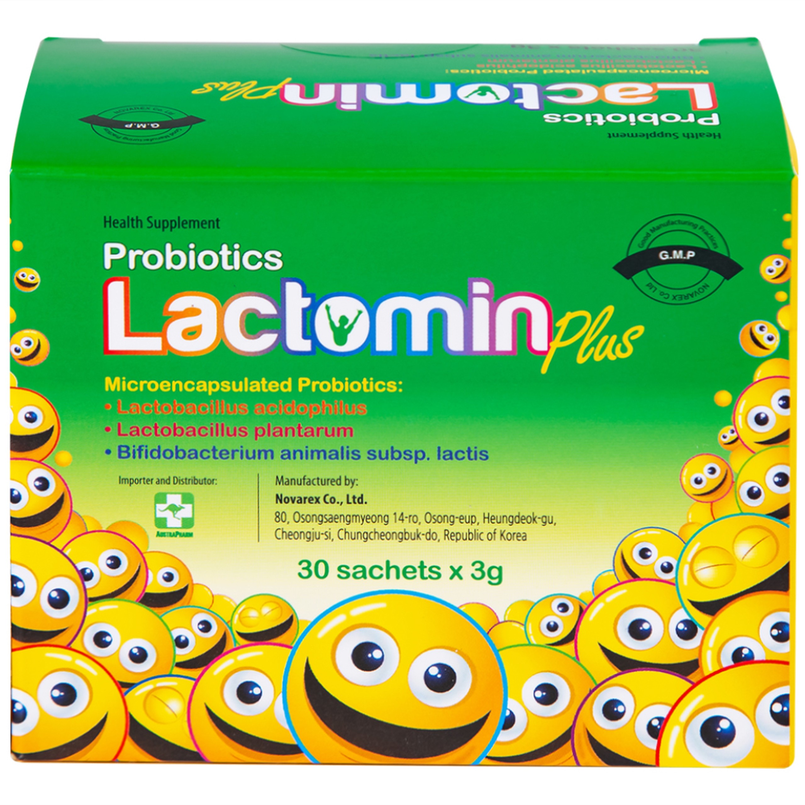 Cốm bổ sung lợi khuẩn Lactomin Plus Novarex (30 gói)