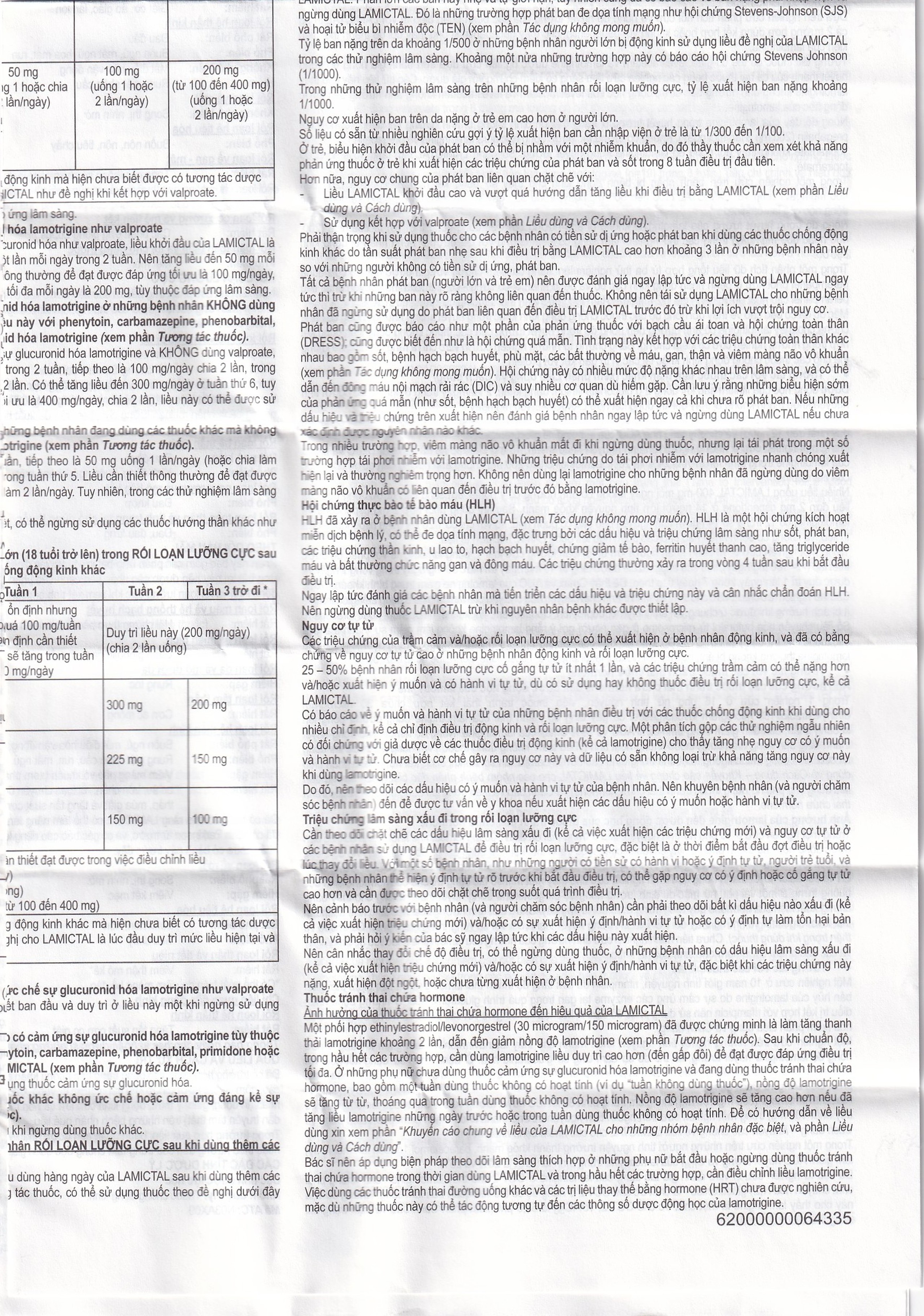 Viên nén Lamictal 50mg GSK điều trị động kinh và phòng ngừa bệnh rối loạn lưỡng cực (3 vỉ x 10 viên)