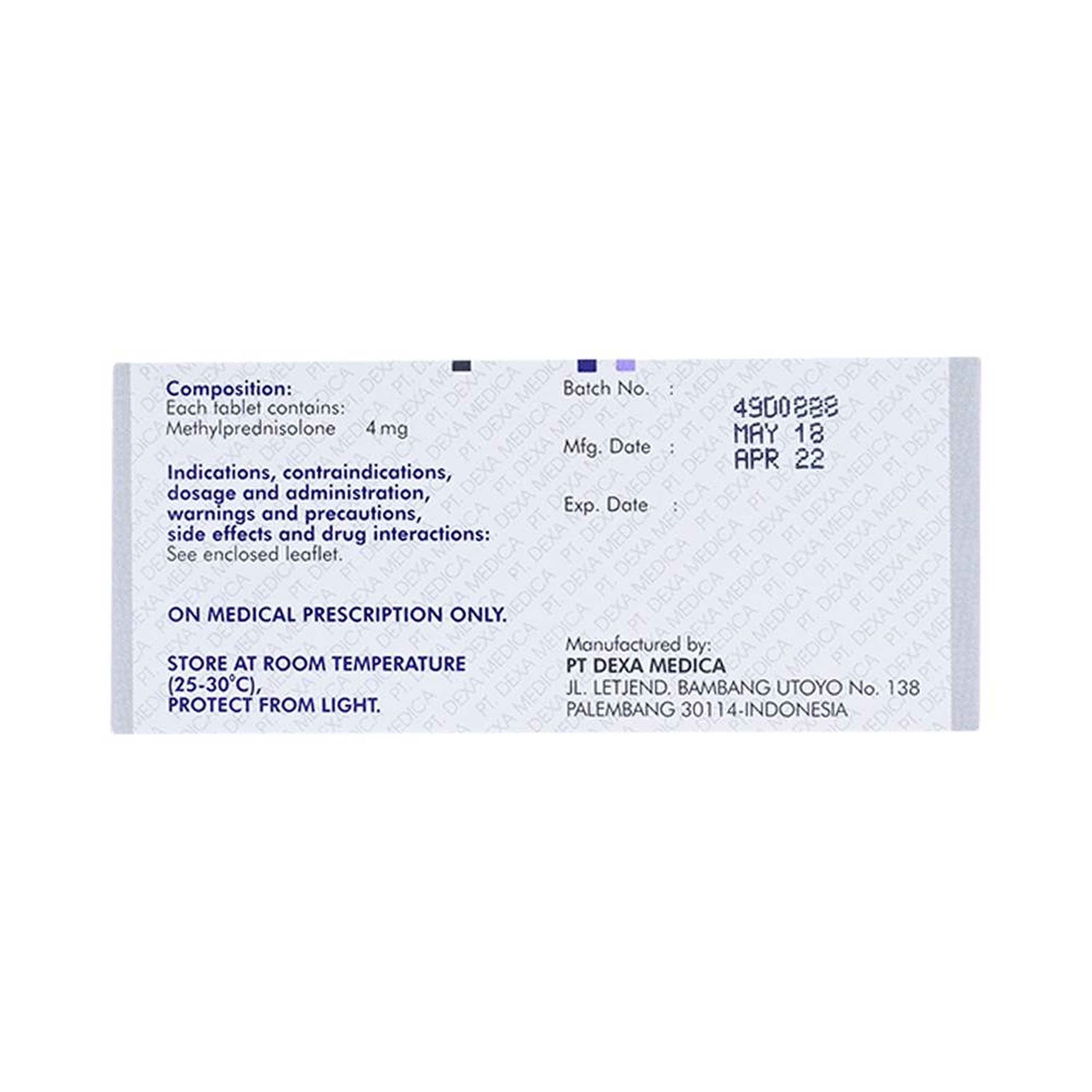 Viên nén Medexa 4mg PT. Dexa Medica chống viêm, giảm viêm khớp dạng thấp (10 vỉ x 10 viên)