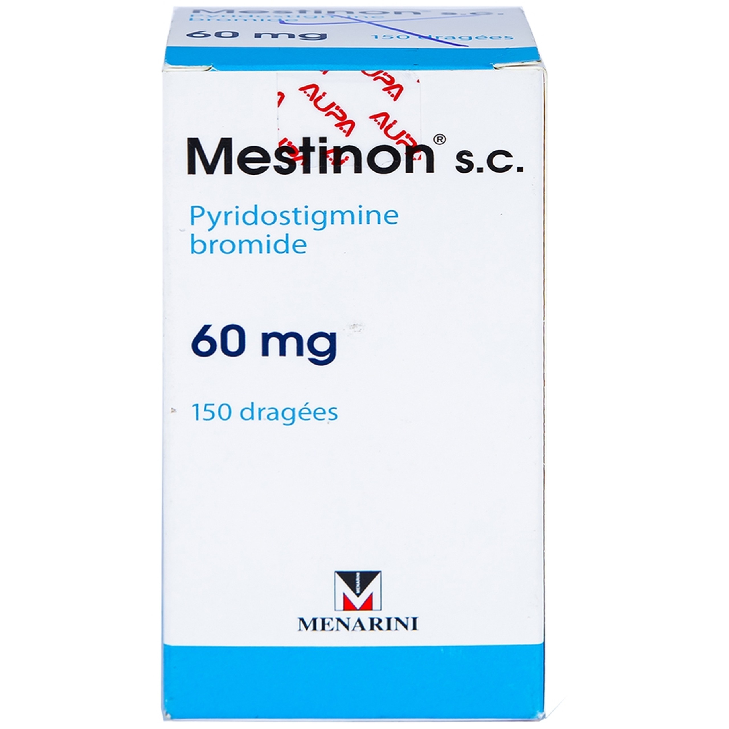 Viên nén Mestinon S.C. 60mg Menarini điều trị nhược cơ,  tắc ruột do liệt ruột và bí tiểu sau phẫu thuật (150 viên)