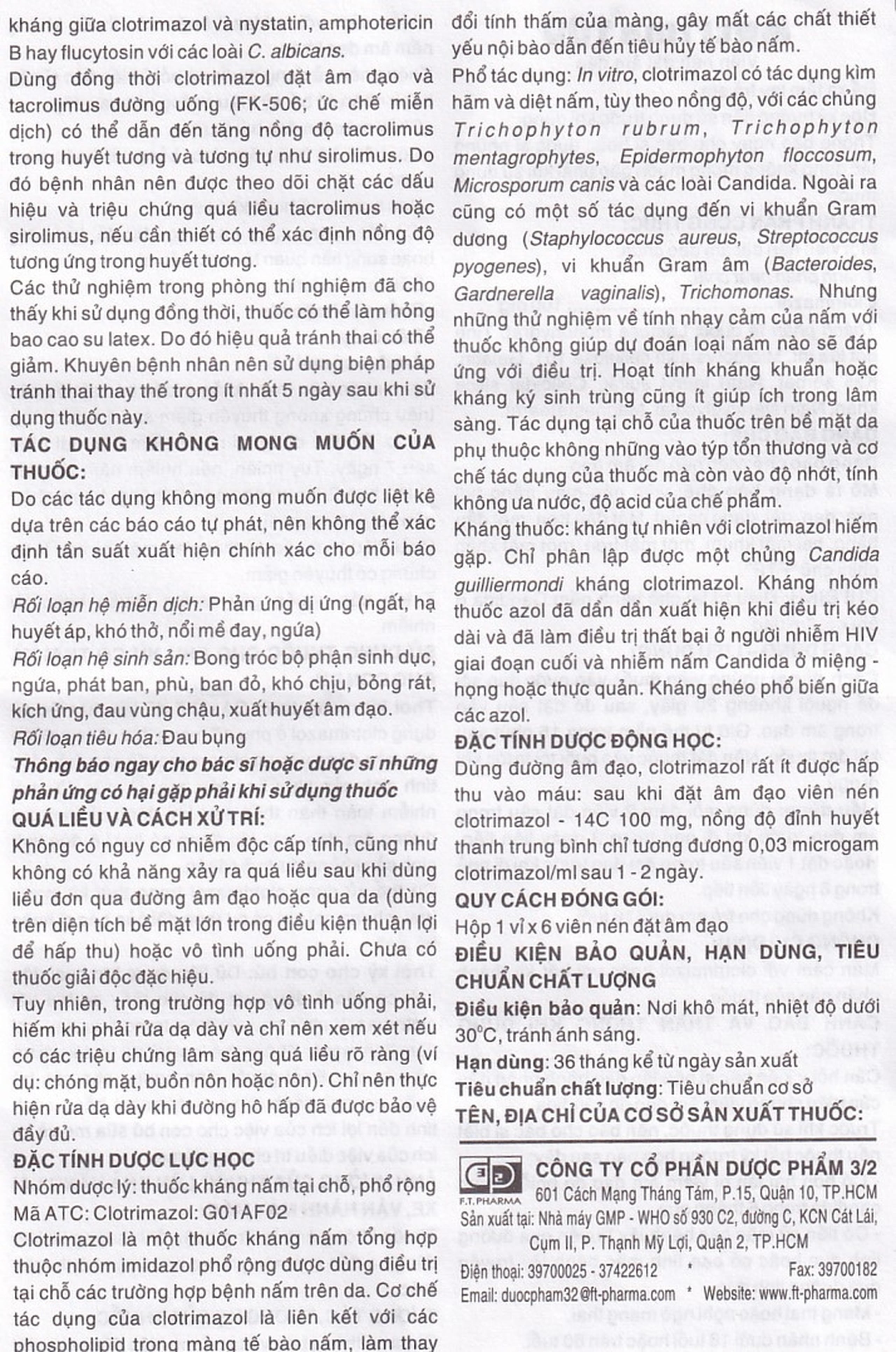 Viên đặt âm đạo Metrima 100 Dược 3-2 điều trị nấm candida (1 vỉ x 6 viên)