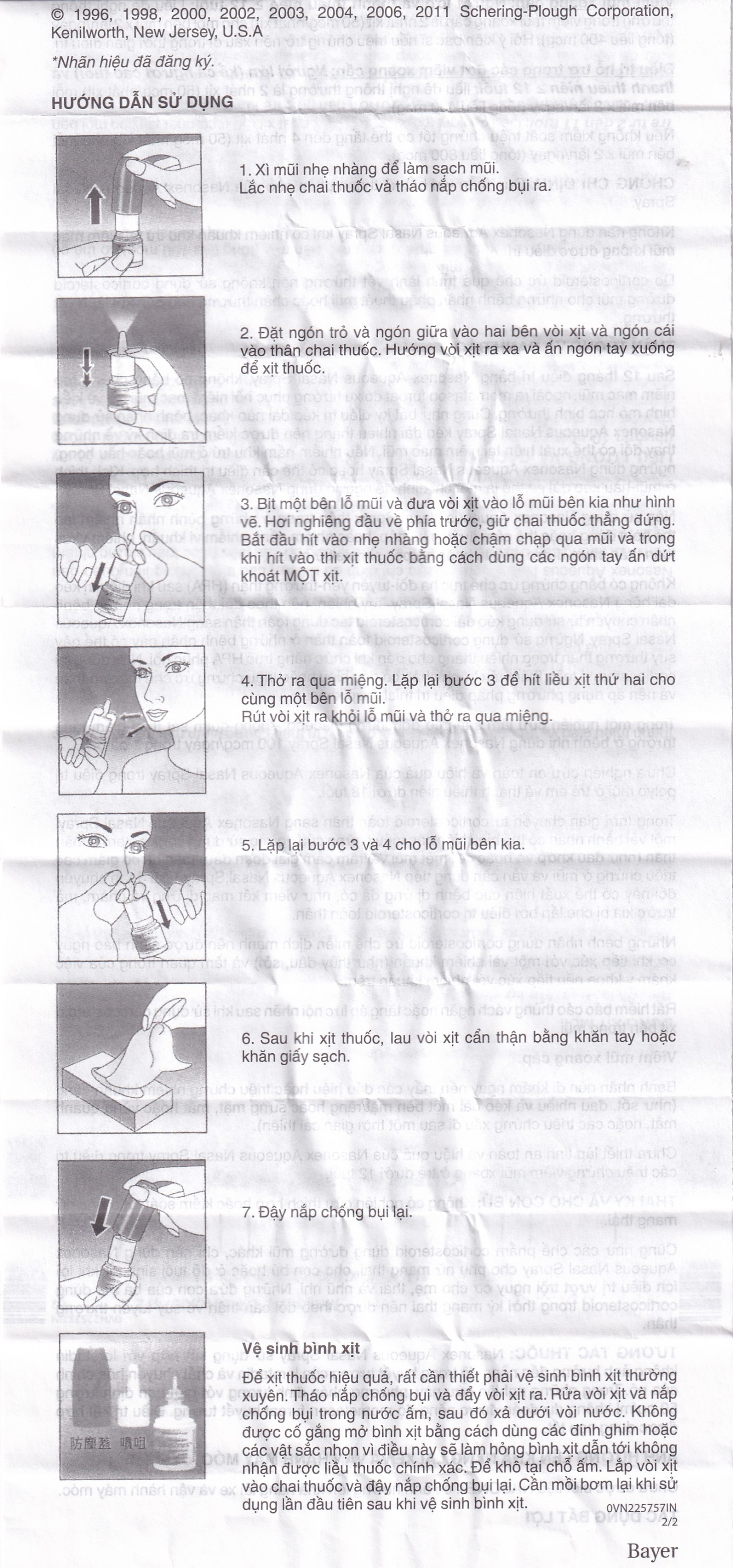 Thuốc xịt mũi Nasonex Bayer điều trị viêm mũi dị ứng (60 liều)