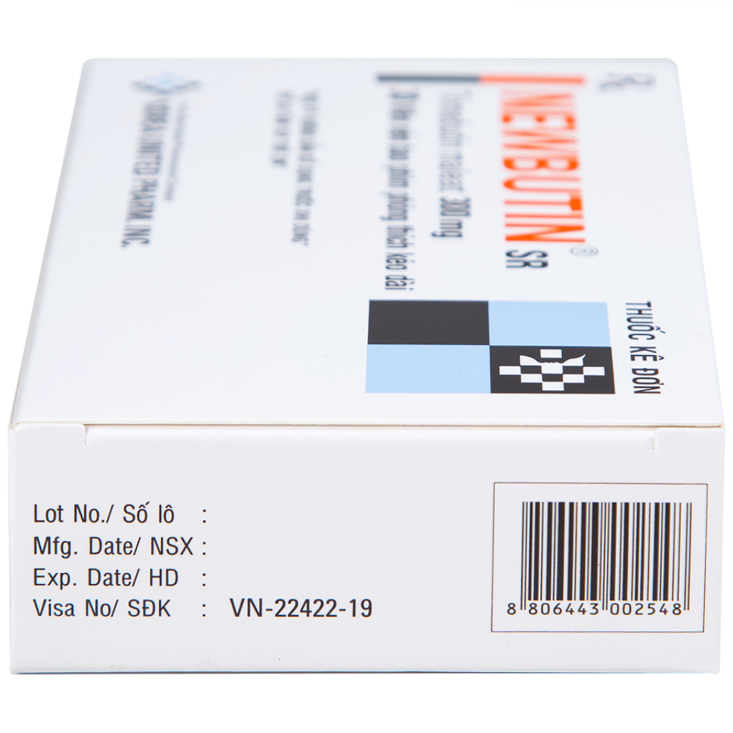 Viên nén Newbutin SR 300mg Korea United điều trị trào ngược dạ dày - thực quản (3 vỉ x 10 viên)