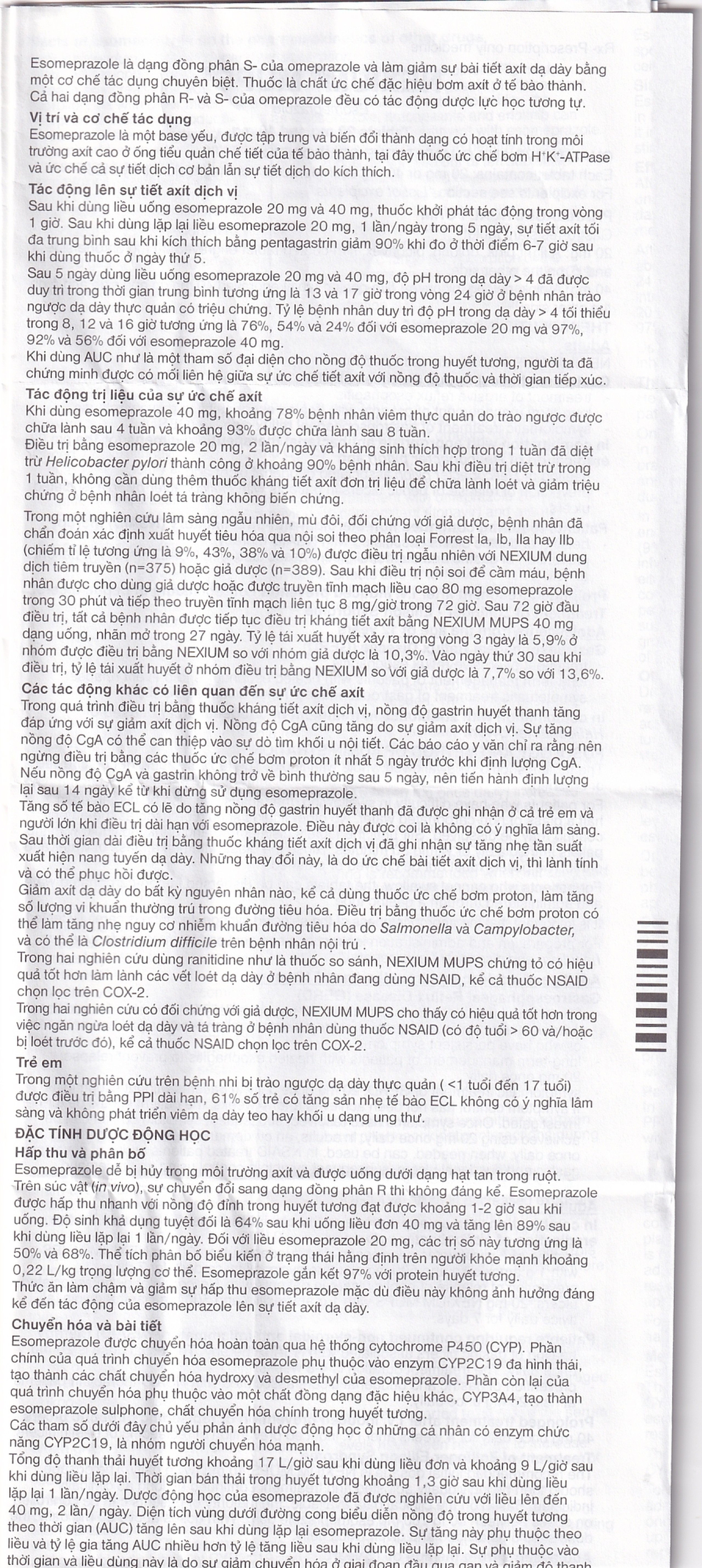 Viên nén Nexium Mups 20mg AstraZeneca điều trị trào ngược dạ dày - thực quản, loét dạ dày (2 vỉ x 7 viên)