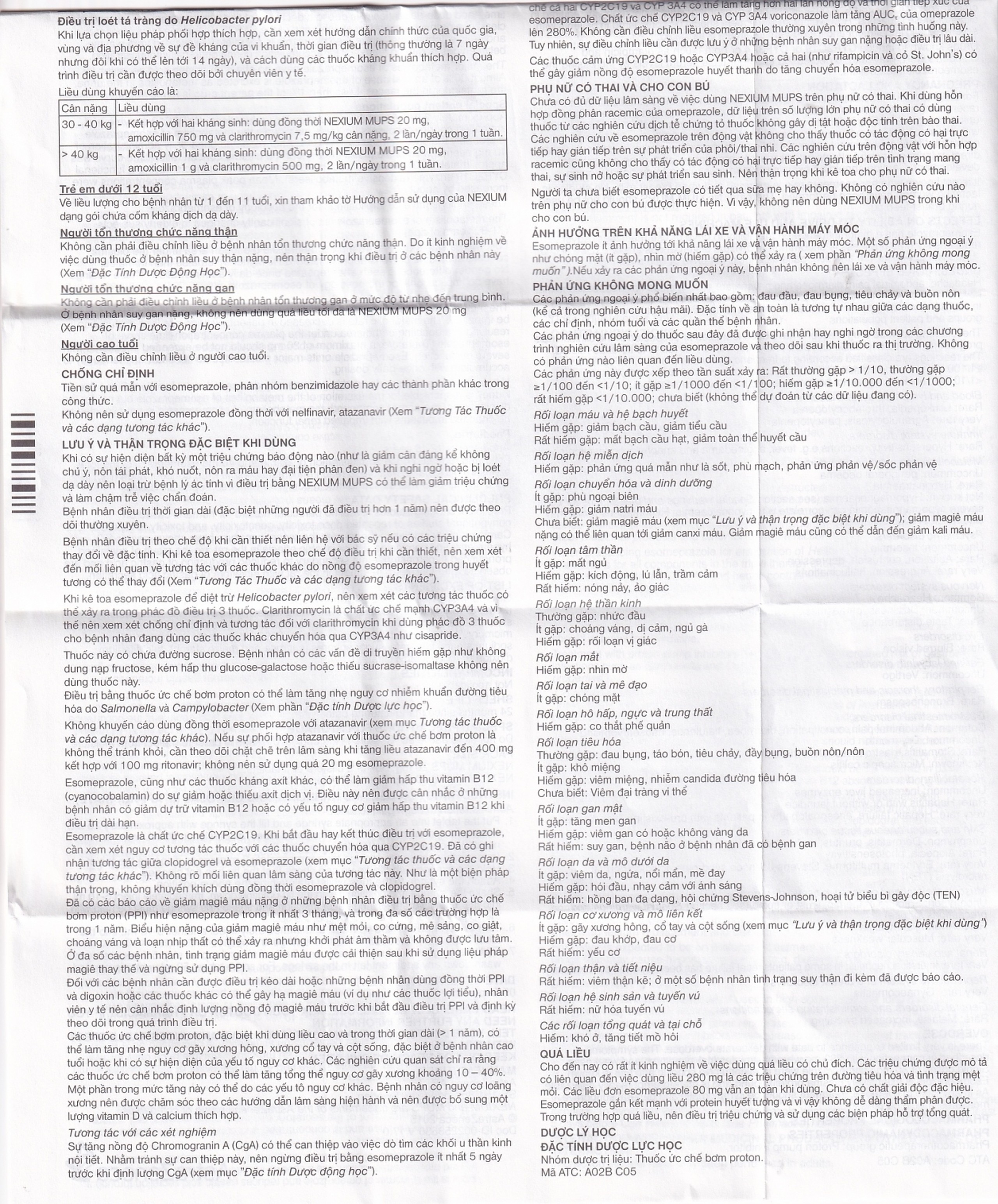 Viên nén Nexium Mups 20mg AstraZeneca điều trị trào ngược dạ dày - thực quản, loét dạ dày (2 vỉ x 7 viên)