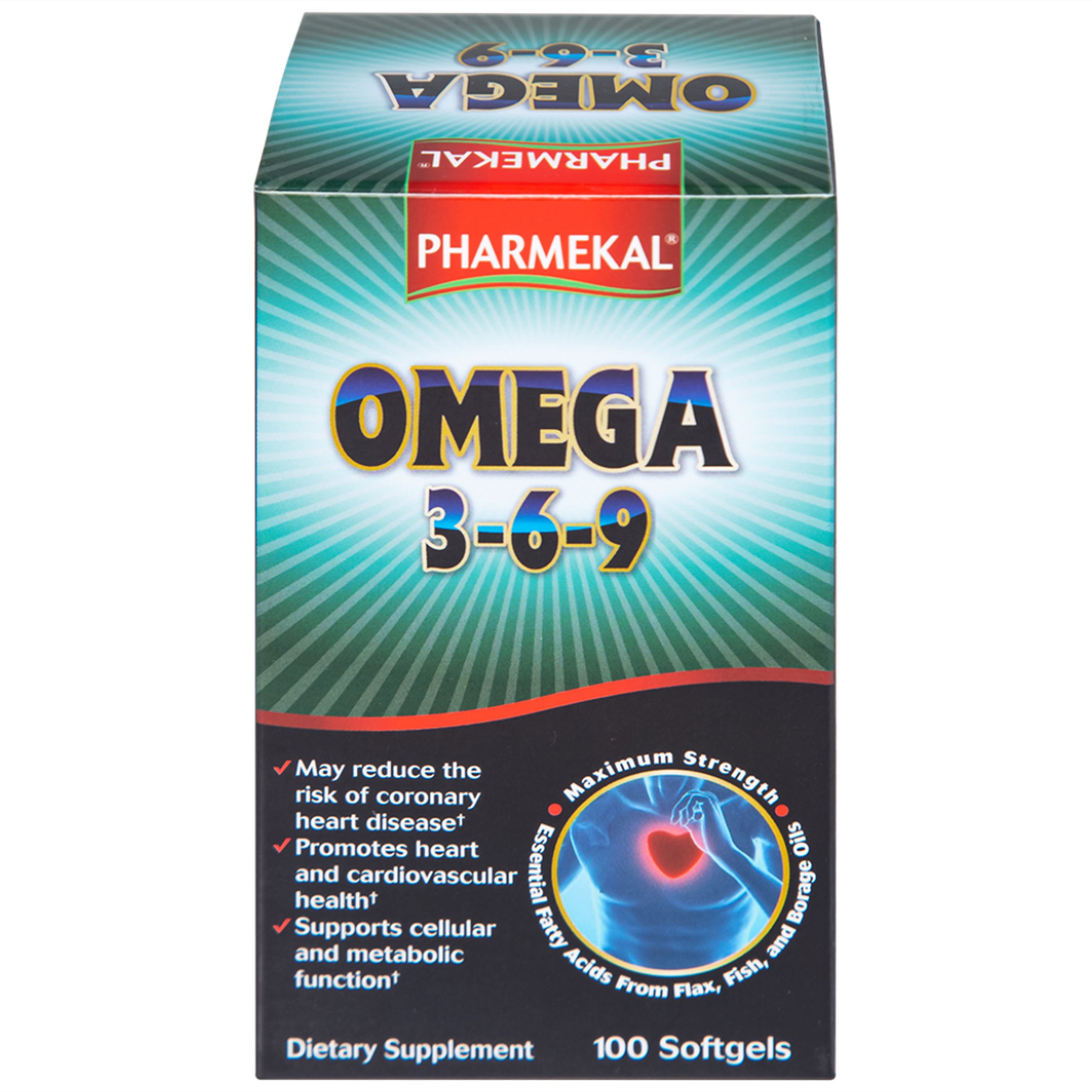 Viên uống Omega 3-6-9 Pharmekal hỗ trợ giảm nguy cơ xơ vữa động mạch (100 viên)