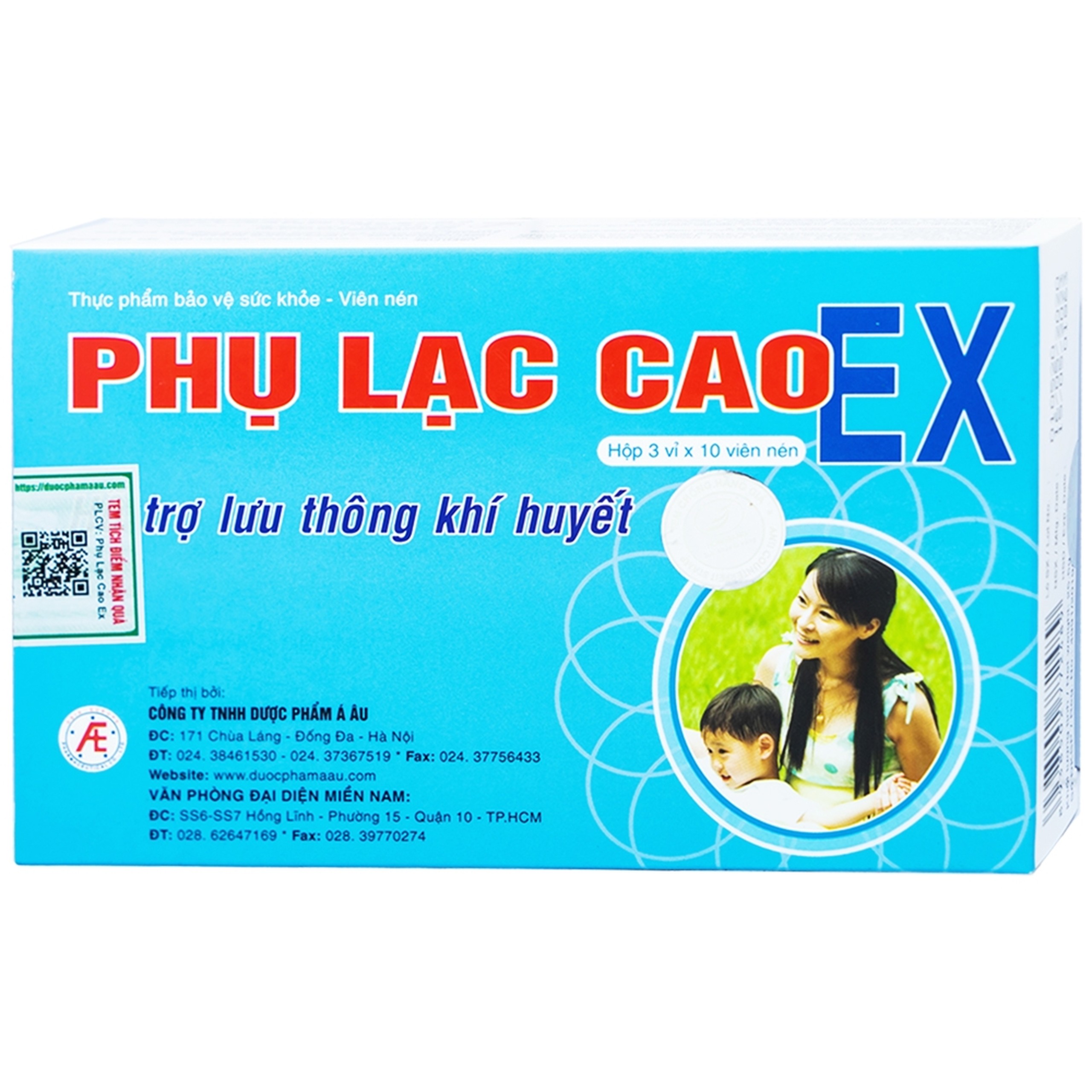 Viên uống Phụ Lạc Cao EX Hồng Bàng hỗ trợ lưu thông khí huyết, bổ huyết (3 vỉ x 10 viên)