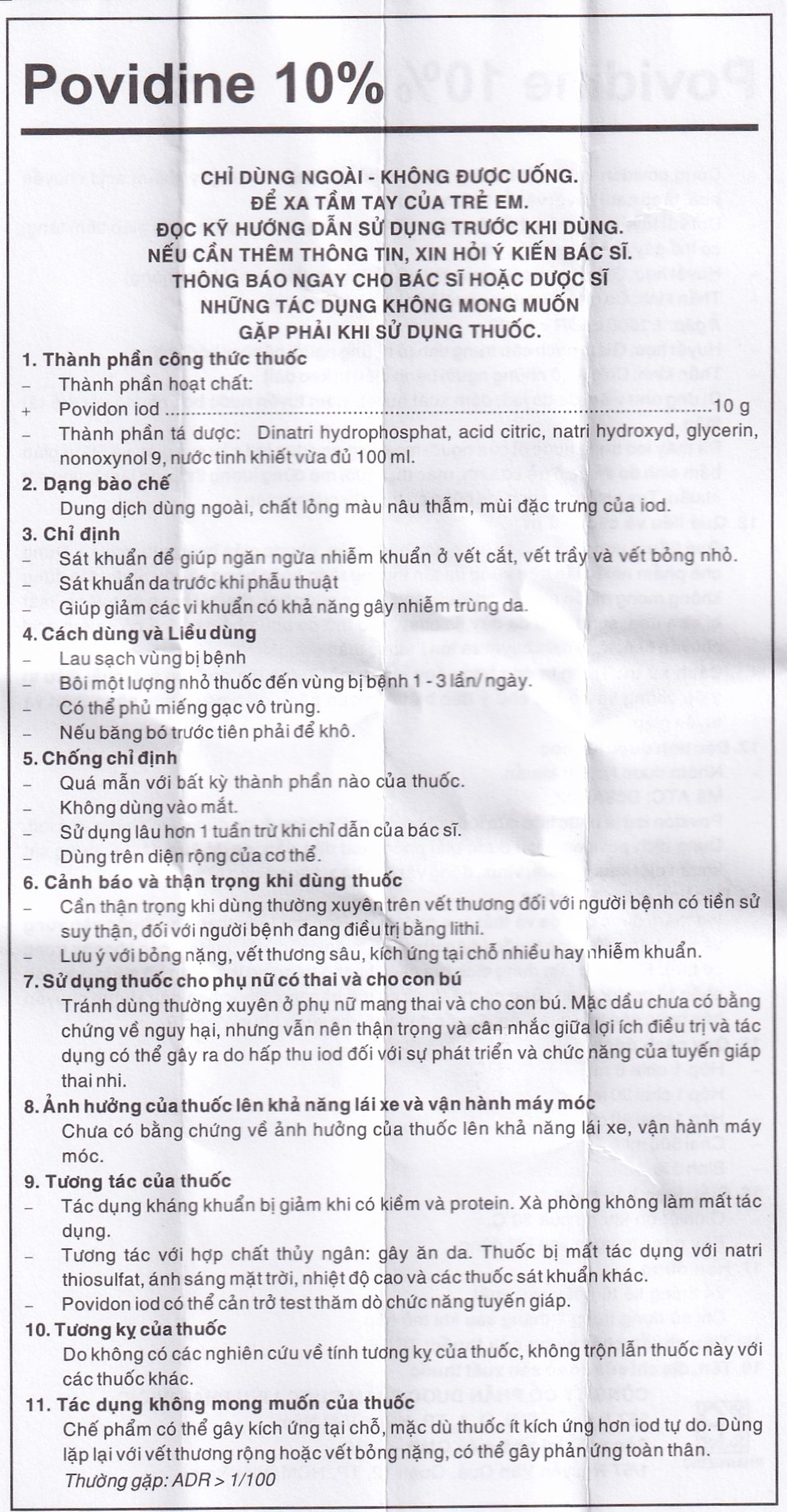 Dung dịch sát khuẩn Povidine 10% Pharmedic ngăn ngừa nhiễm khuẩn ở vết cắt, vết trầy (20ml)