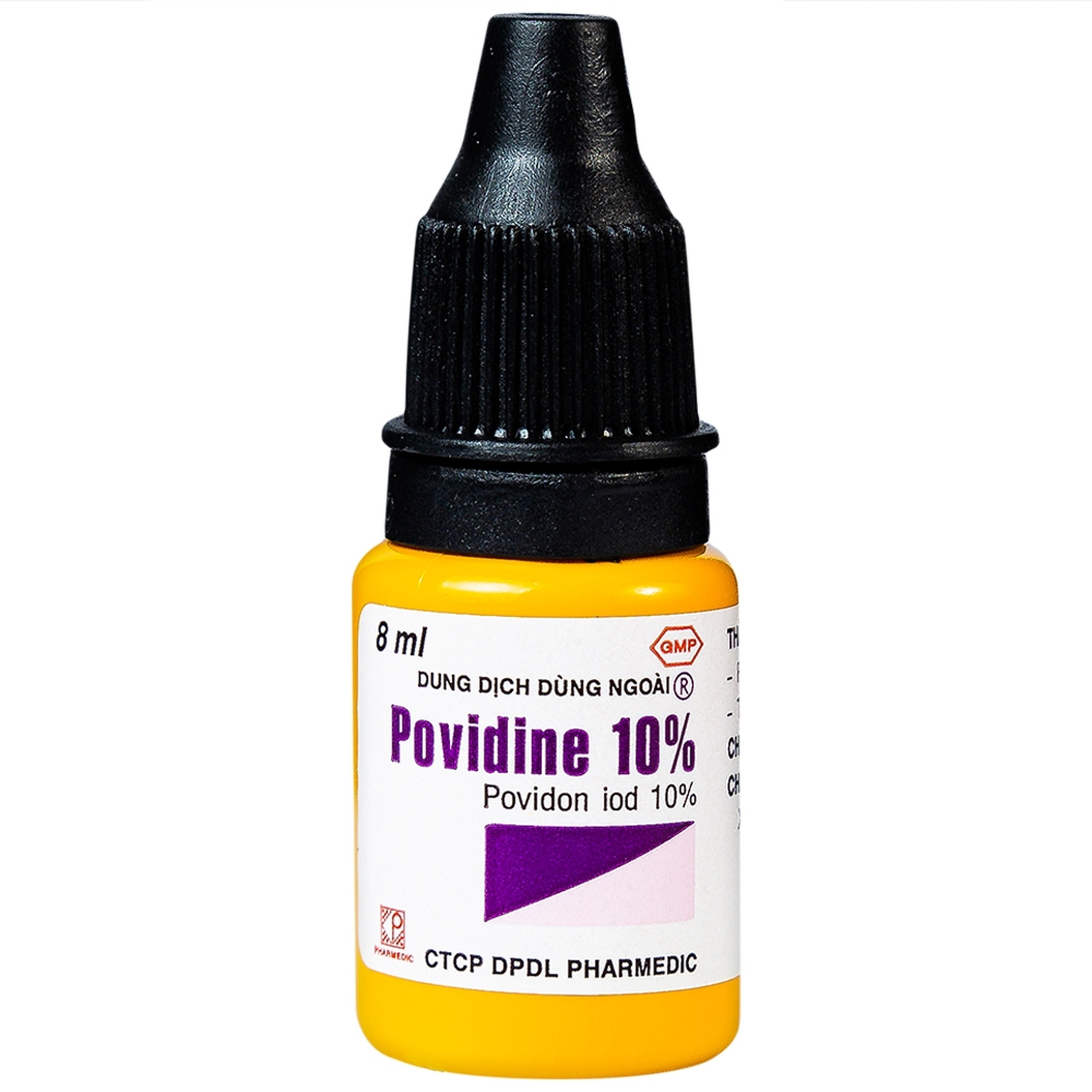 Dung dịch sát khuẩn Povidine 10% Pharmedic ngăn ngừa nhiễm khuẩn ở vết cắt, vết trầy (8ml)