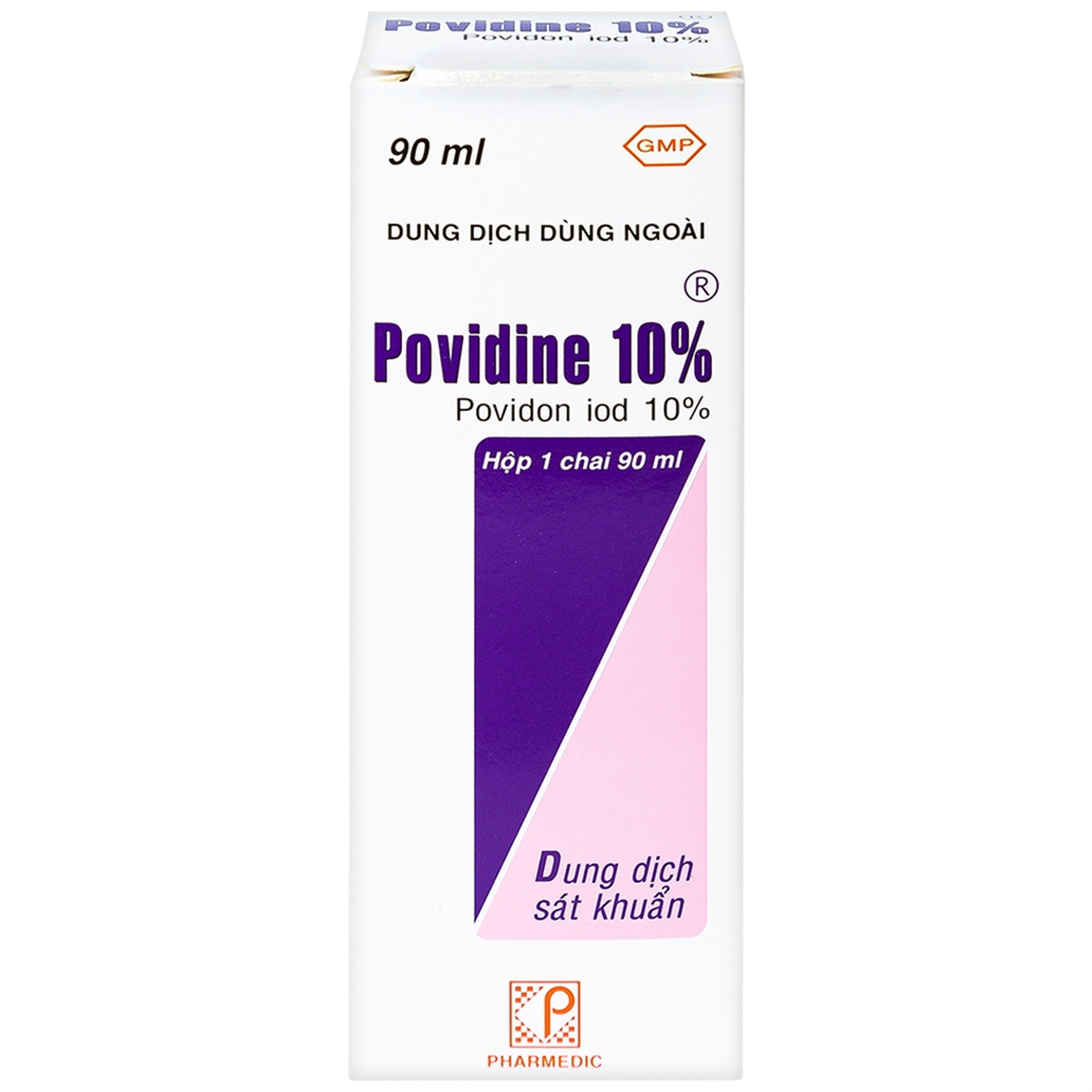 Dung dịch sát khuẩn Povidine 10% Pharmedic ngăn ngừa nhiễm khuẩn ở vết cắt, vết trầy (90ml)