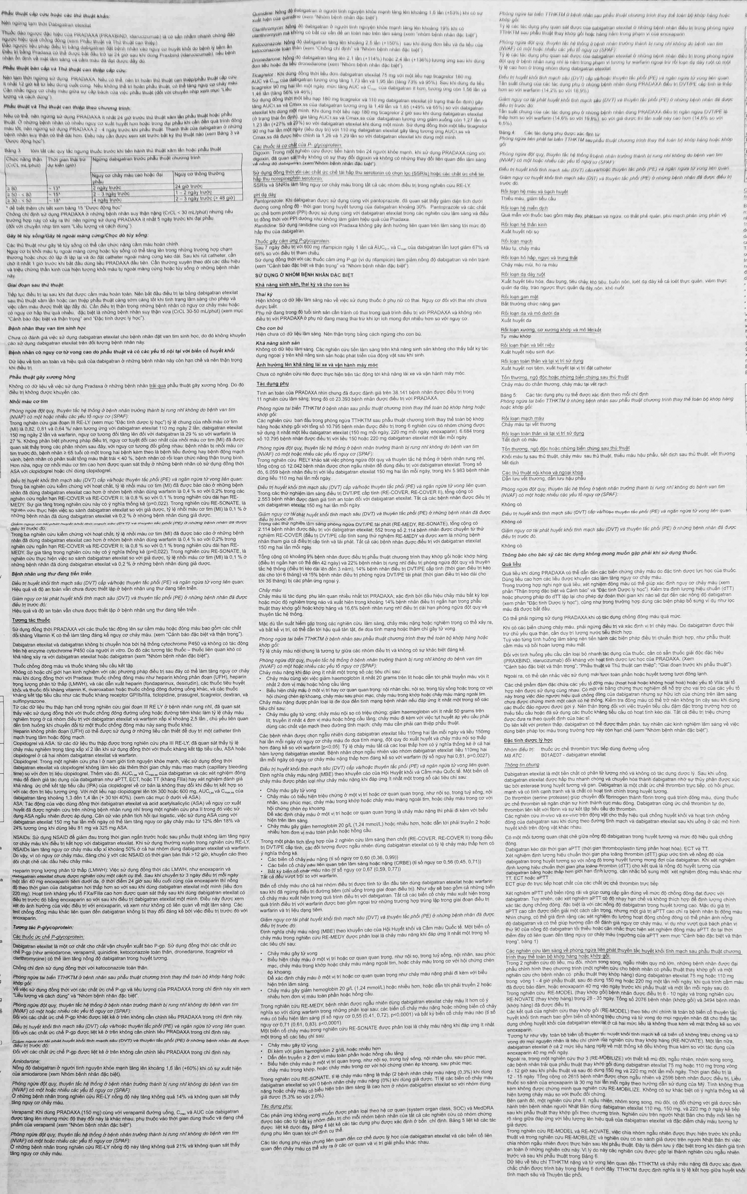 Viên nang cứng Pradaxa 150mg Boehringer phòng ngừa tai biến, đột quỵ (3 vỉ x 10 viên)