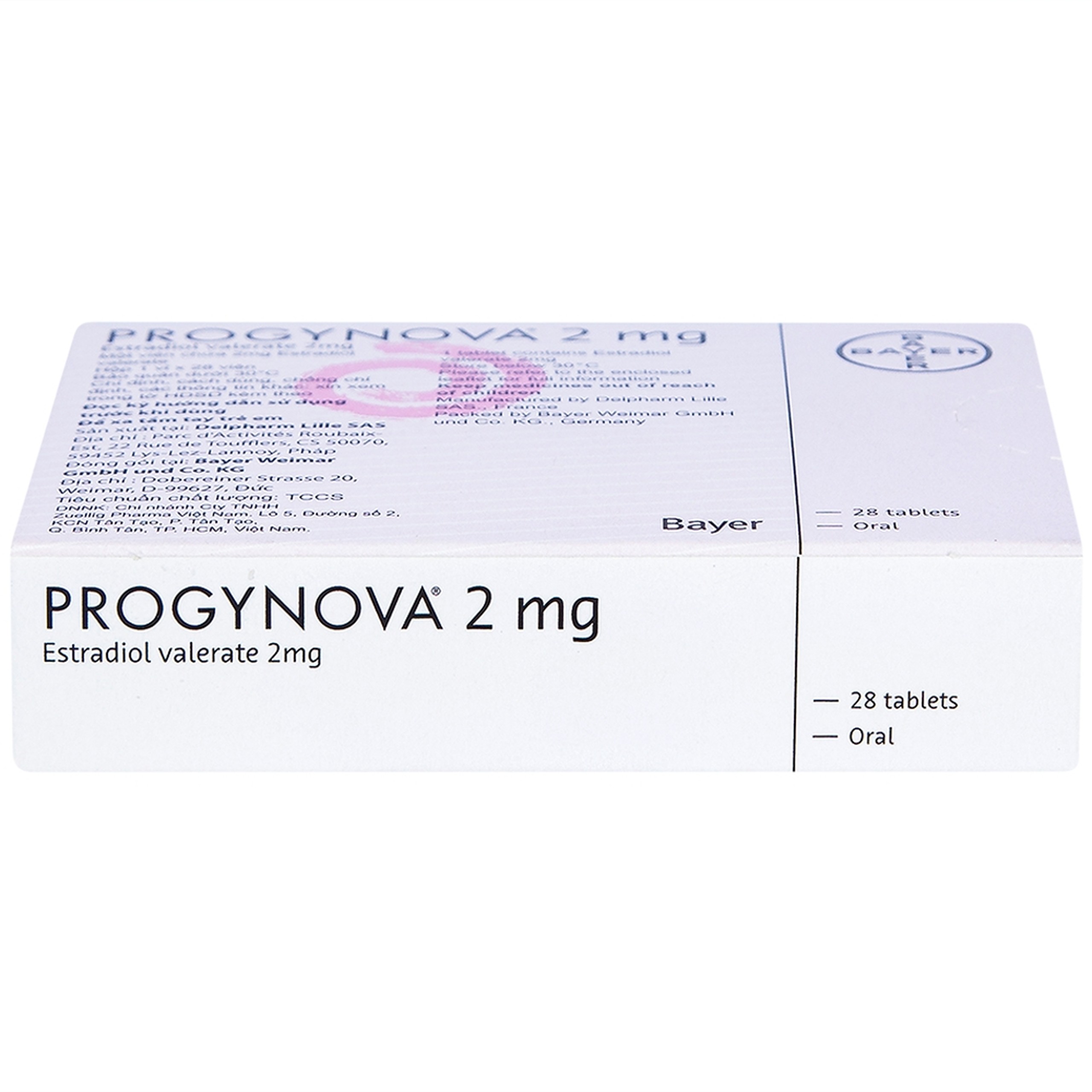 Thuốc Progynova 2mg Bayer điều trị chứng thiếu estrogen (1 vỉ x 28 viên)
