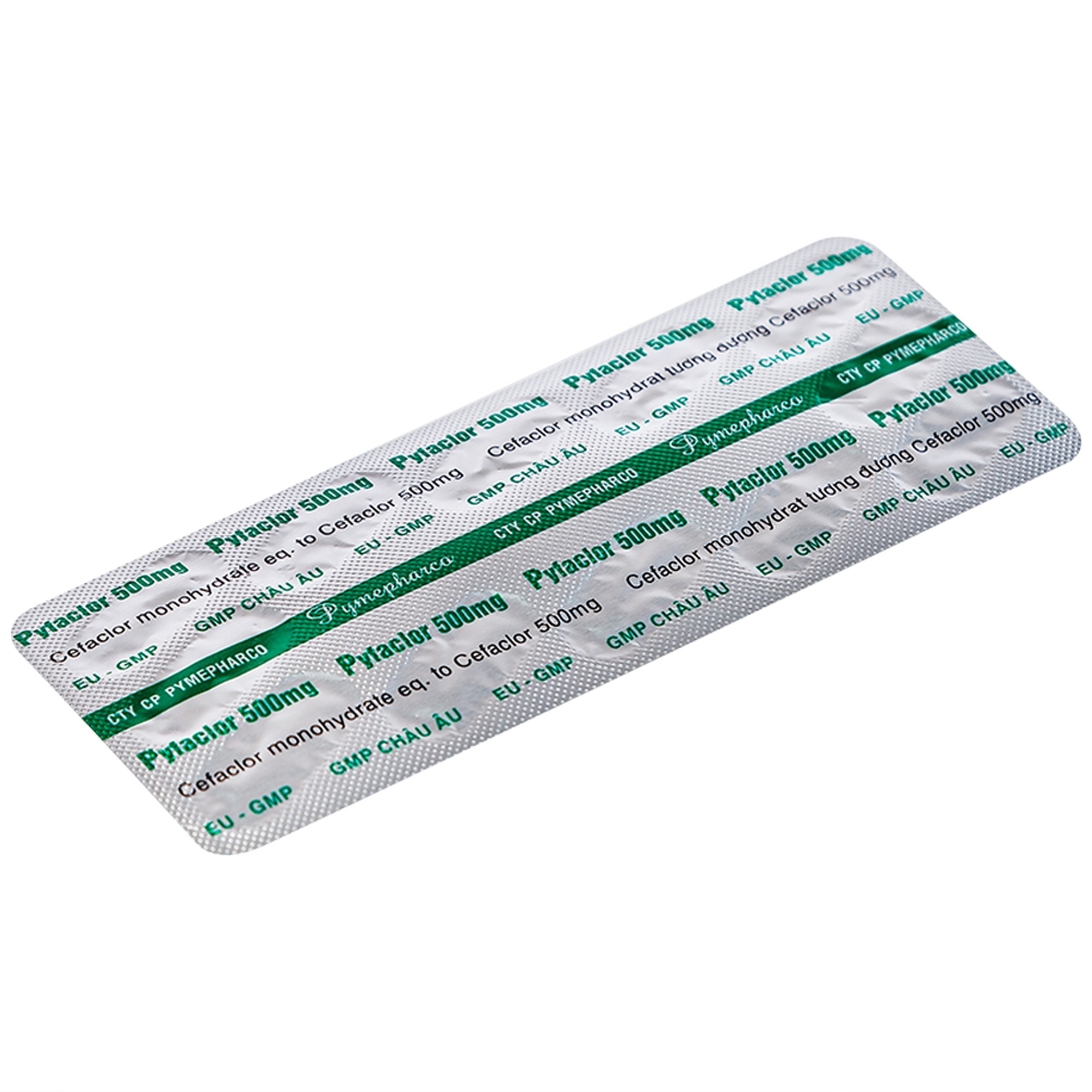 Thuốc Pyfaclor 500mg Pymepharco điều trị viêm tai giữa, nhiễm khuẩn đường hô hấp (1 vỉ x 12 viên)