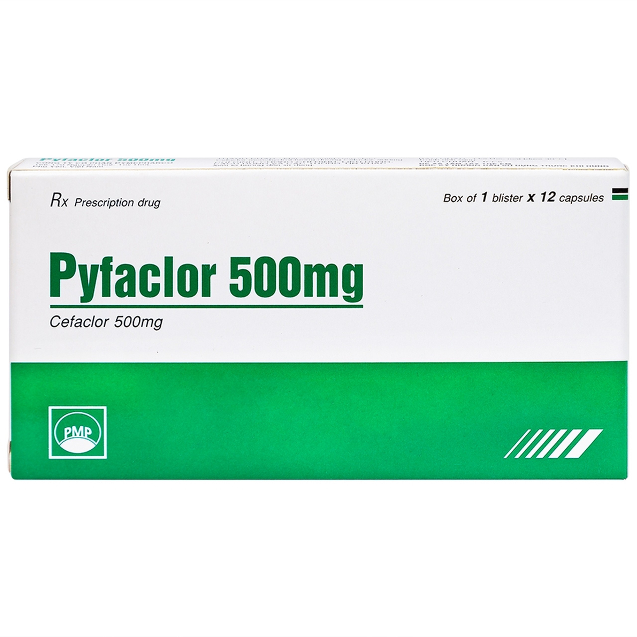 Thuốc Pyfaclor 500mg Pymepharco điều trị viêm tai giữa, nhiễm khuẩn đường hô hấp (1 vỉ x 12 viên)