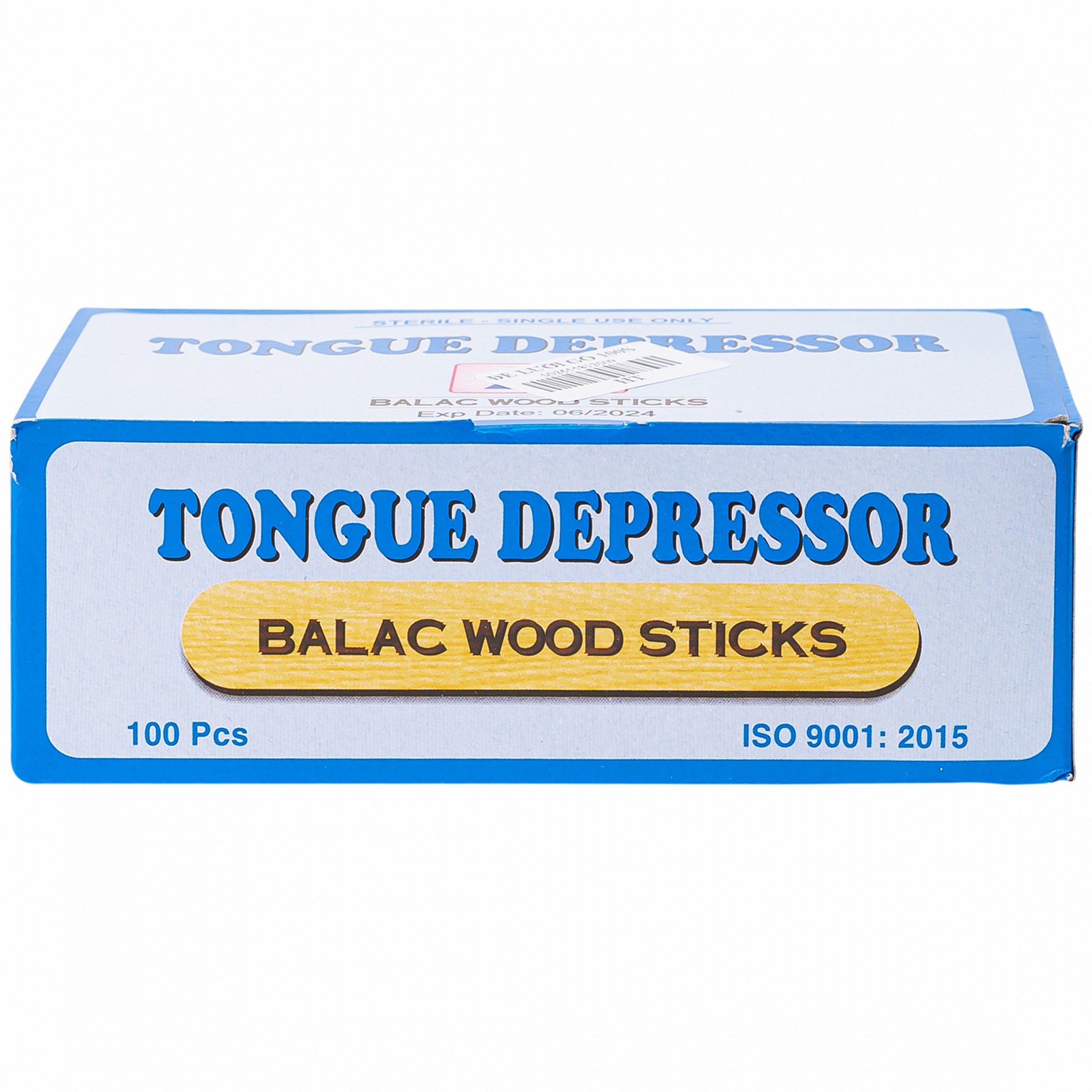 Dụng cụ đè lưỡi gỗ Lạc Việt xanh dương Balac (100 cái)