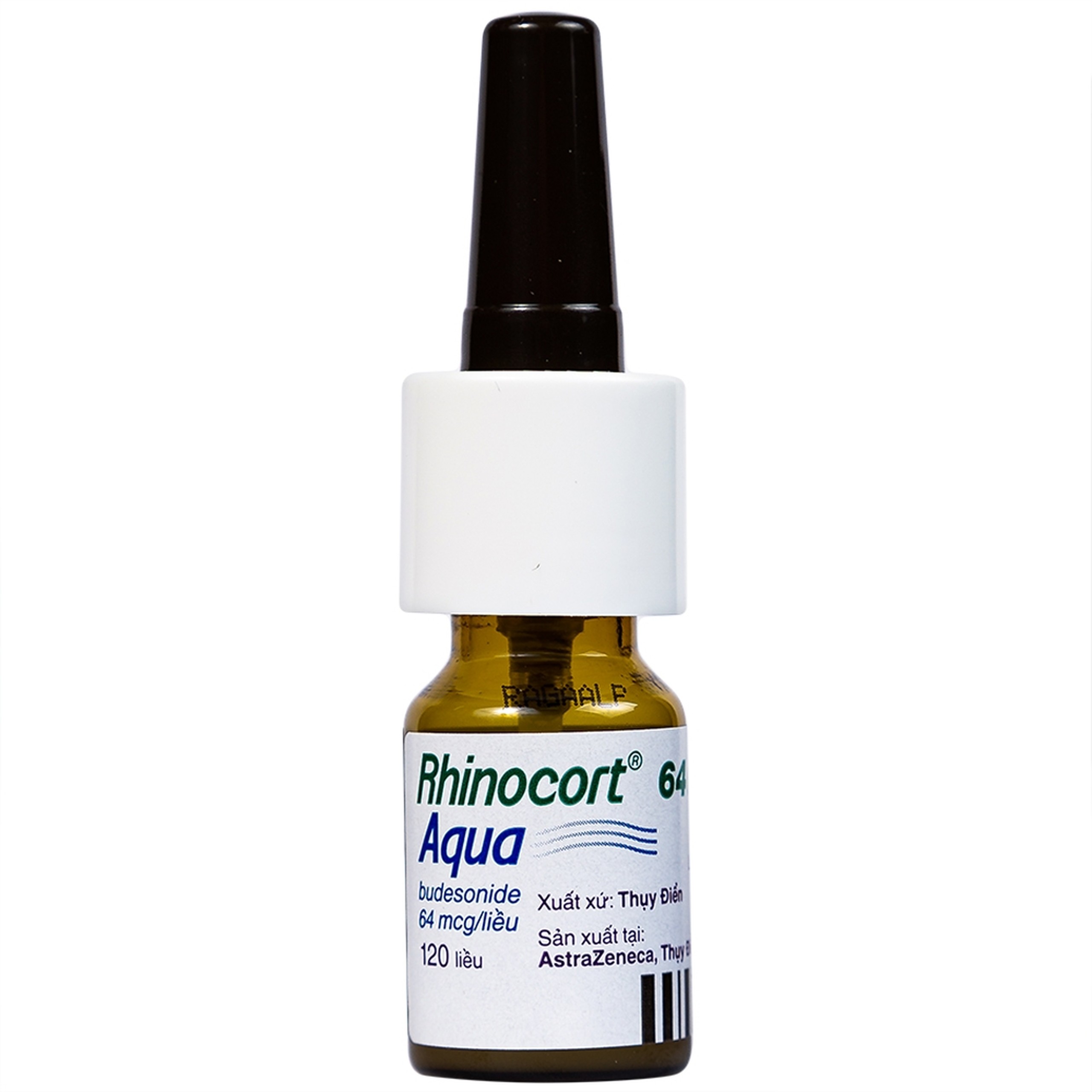 Hỗn dịch xịt mũi Rhinocort Aqua 64mcg/liều AstraZeneca điều trị viêm mũi dị ứng (120 liều)