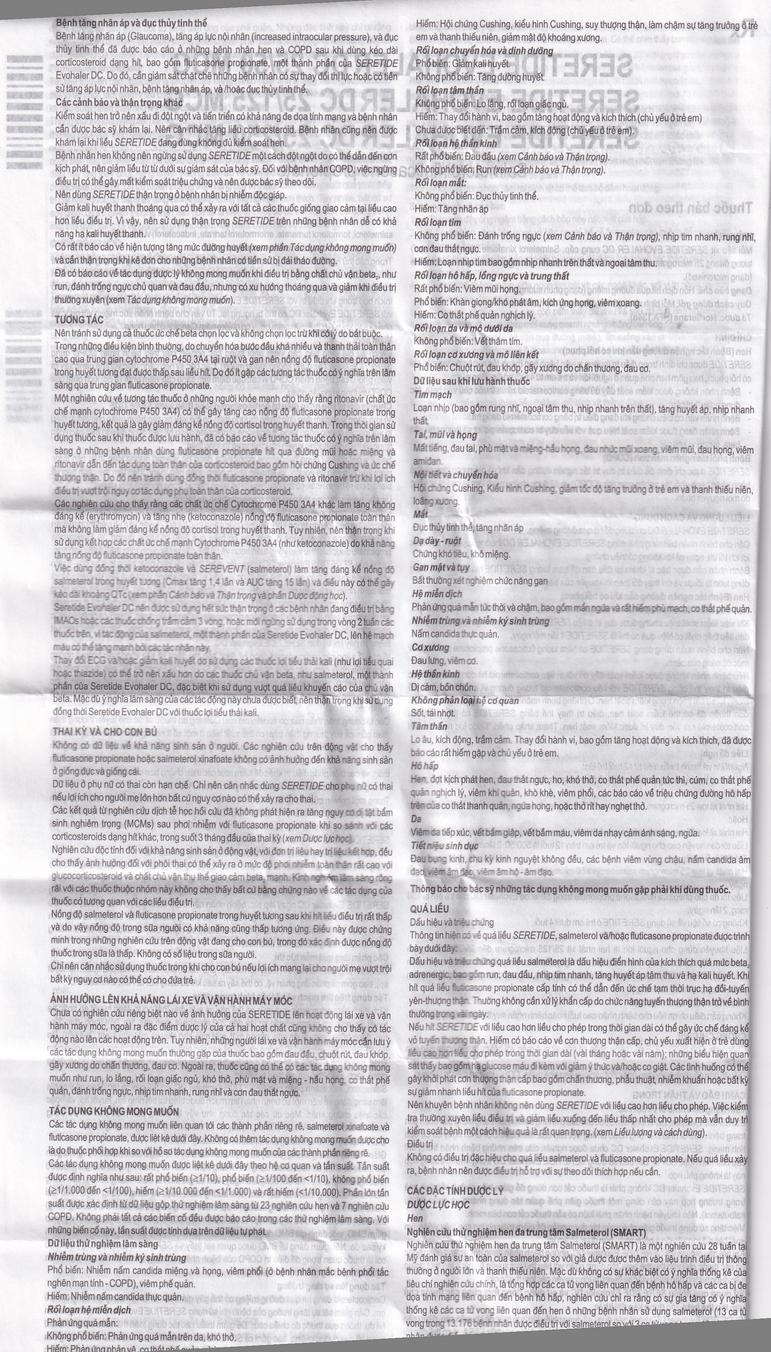 Khí dung Seretide Evohaler DC 25/125 Gsk điều trị hen phế quản, tắc nghẽn phổi mạn tính (120 liều)