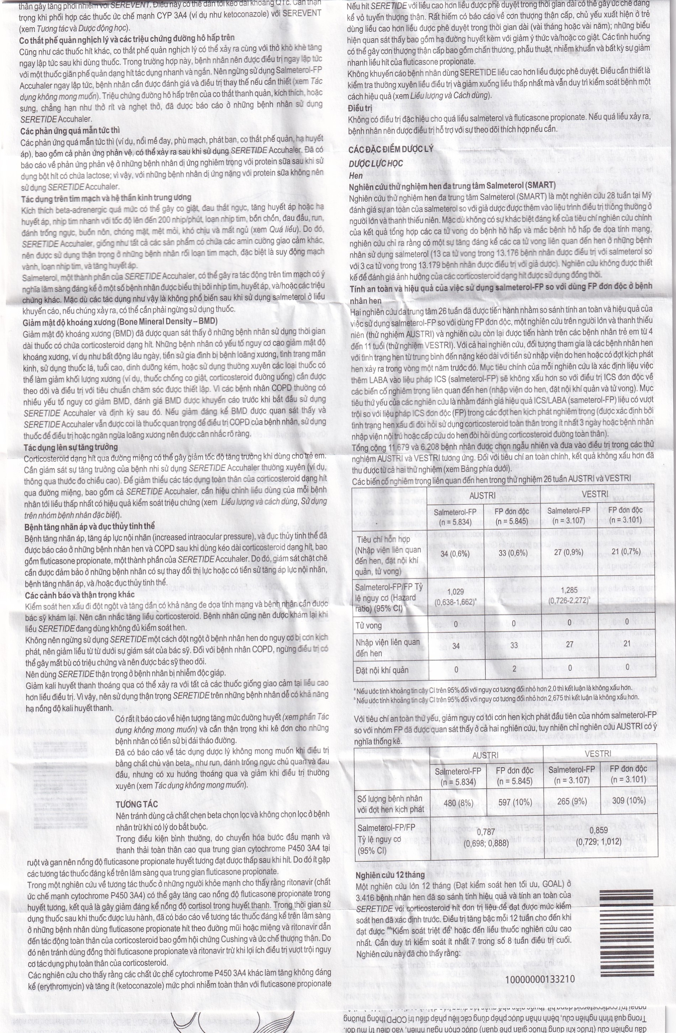 Bột hít phân liều Seretide Evohaler DC 50/250 Gsk điều trị hen phế quản, tắc nghẽn phổi mạn tính (60 liều)