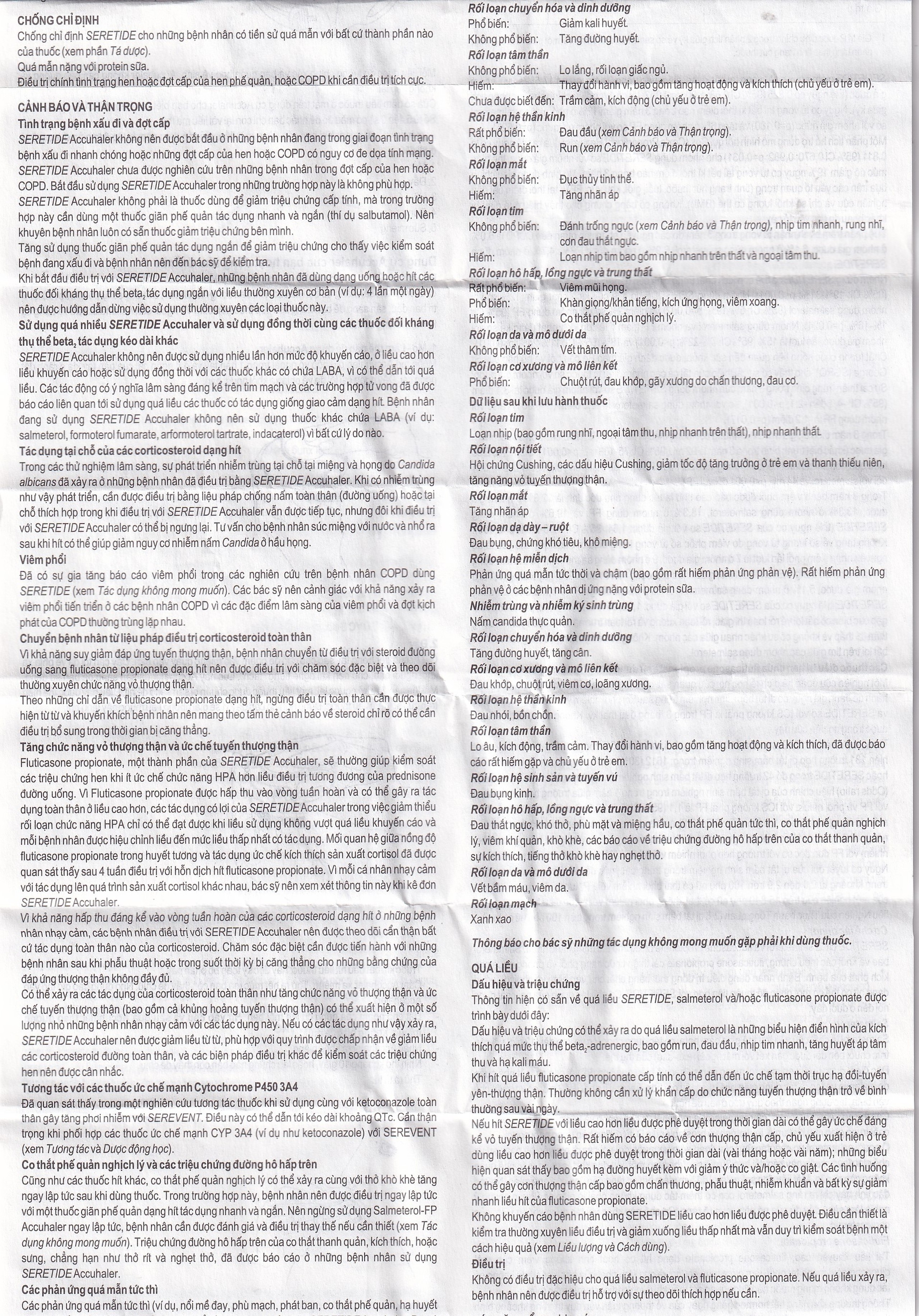 Bột hít phân liều Seretide Evohaler DC 50/250 Gsk điều trị hen phế quản, tắc nghẽn phổi mạn tính (60 liều)
