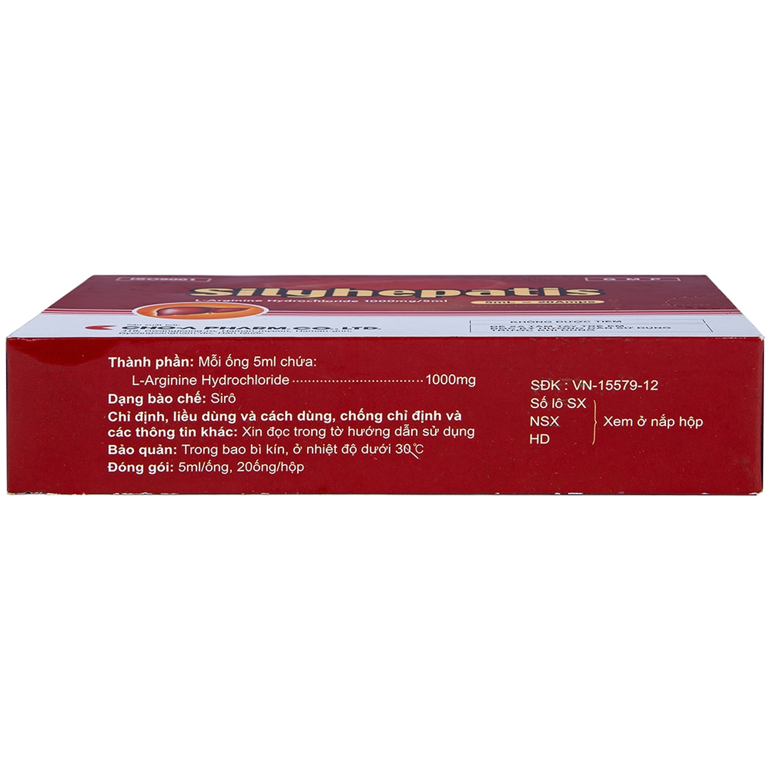 Siro Silyhepatis Cho-A điều trị duy trì tăng amoniac máu (2 vỉ x 10 ống x 5ml)
