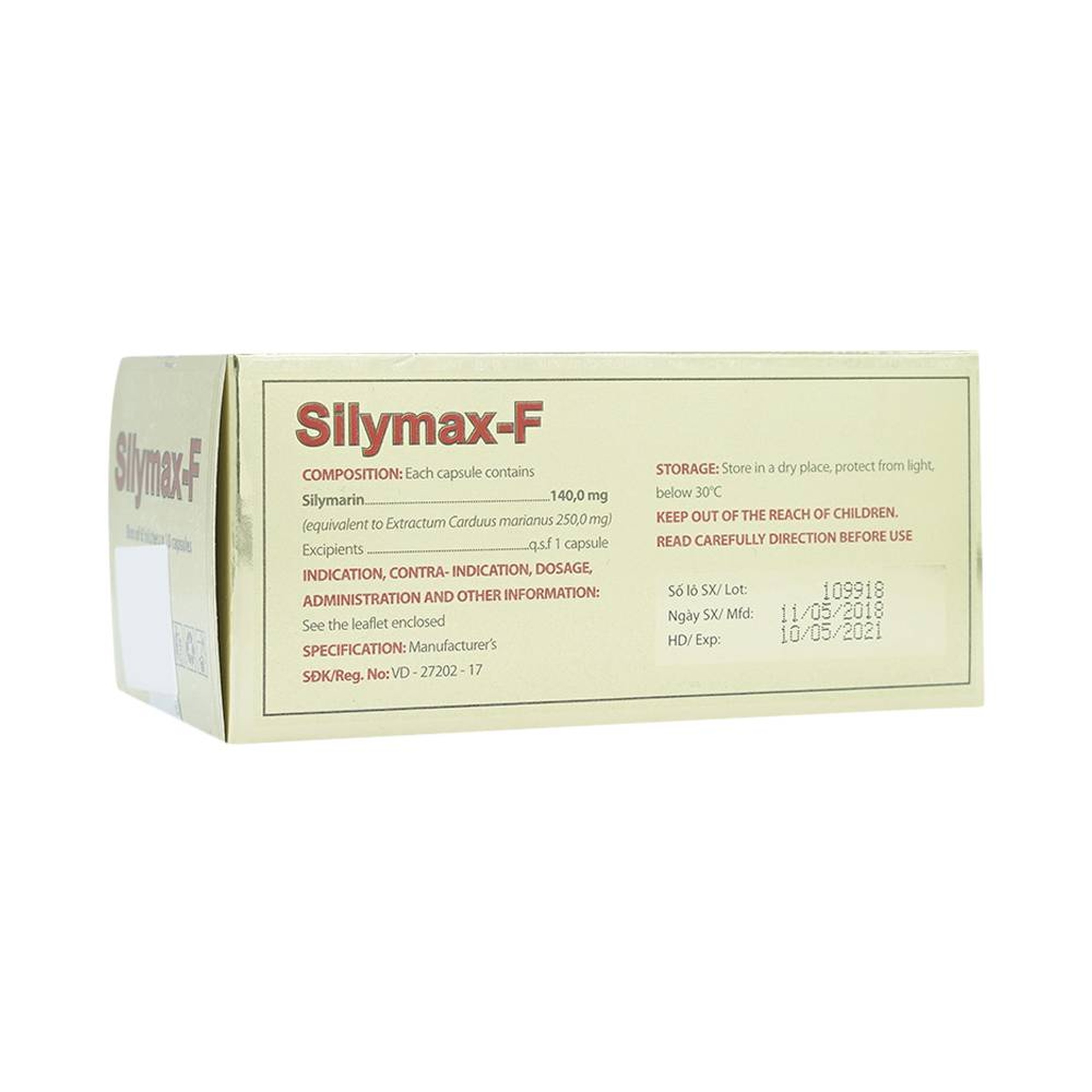 Thuốc Silymax-F Mediplantex điều trị viêm gan do virus, xơ gan (6 vỉ x 10 viên)