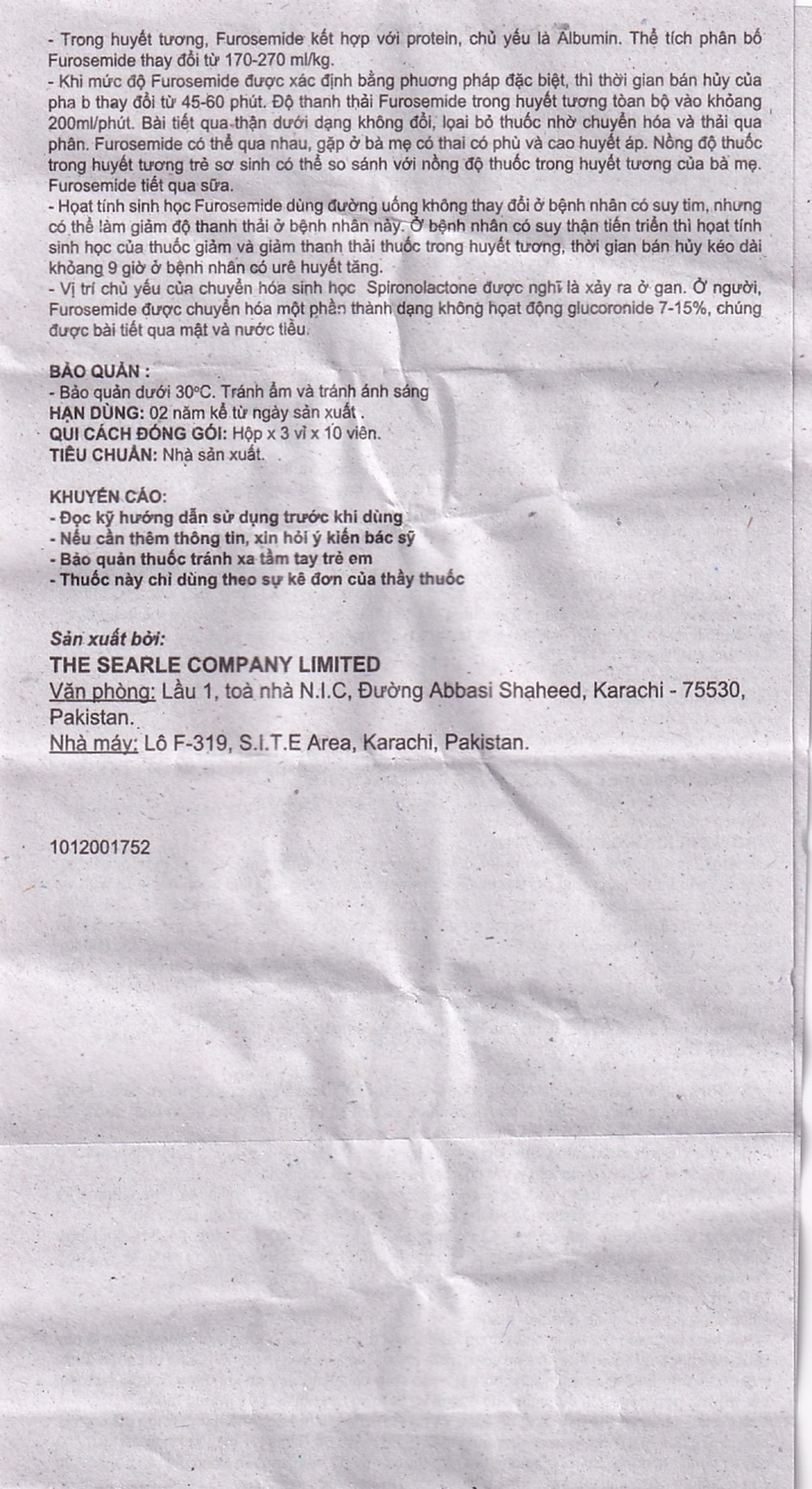 Thuốc Spiromide 40 Searle chẩn đoán và điều trị cường Aldosterone nguyên phát (3 vỉ x 10 viên) 