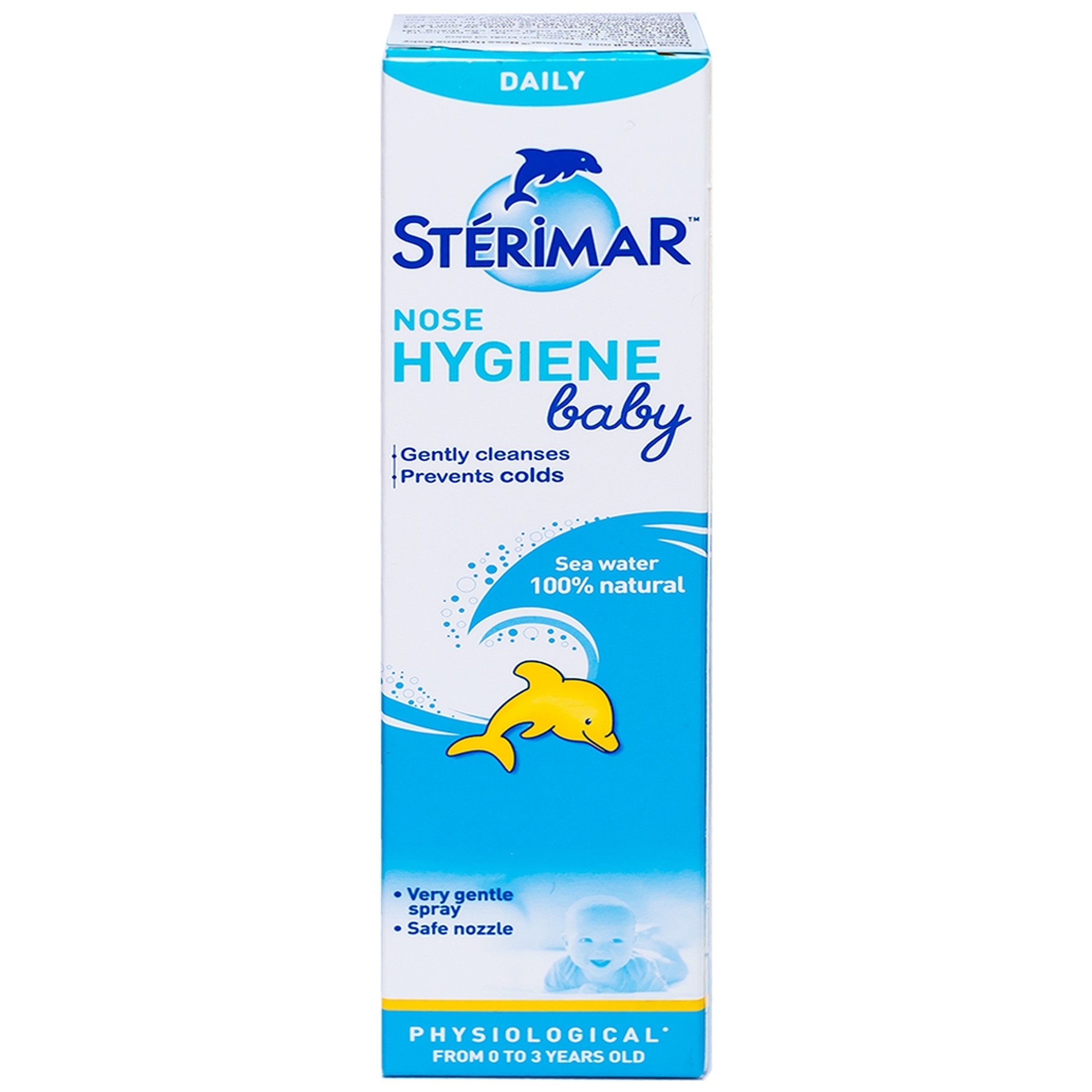 Xịt mũi trẻ em Sterimar Hygiene Baby 50ml giúp vệ sinh mũi cho bé từ 0 đến 3 tuổi