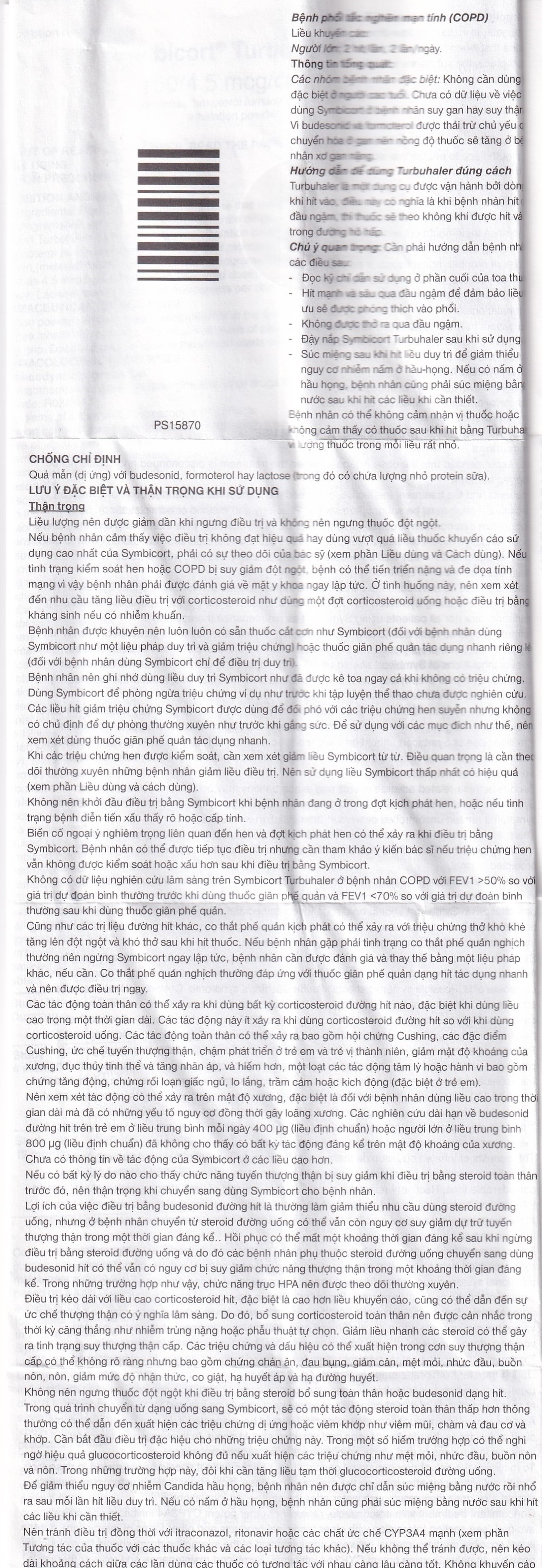 Thuốc bột để hít Symbicort AstraZeneca điều trị hen suyễn (120 liều)