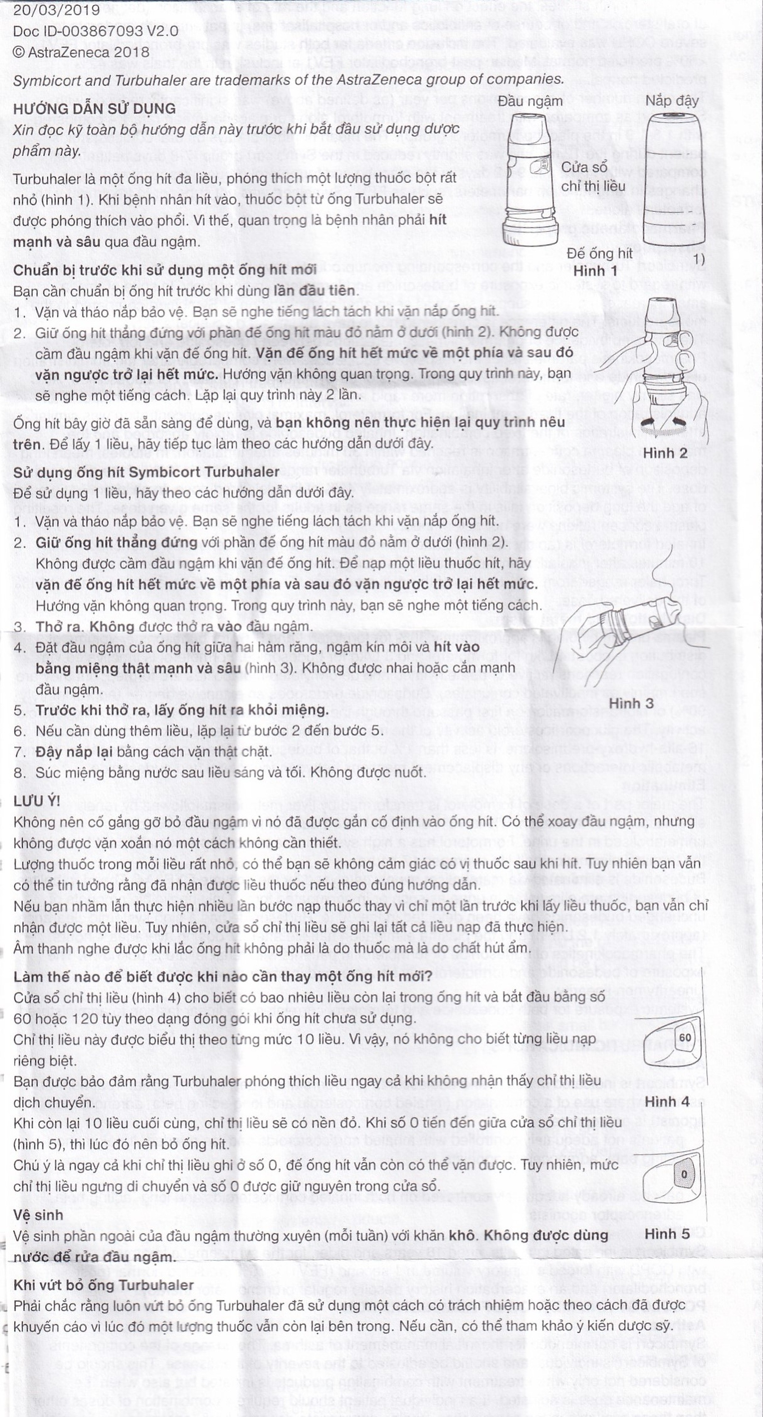 Thuốc bột để hít Symbicort AstraZeneca điều trị hen suyễn (120 liều)