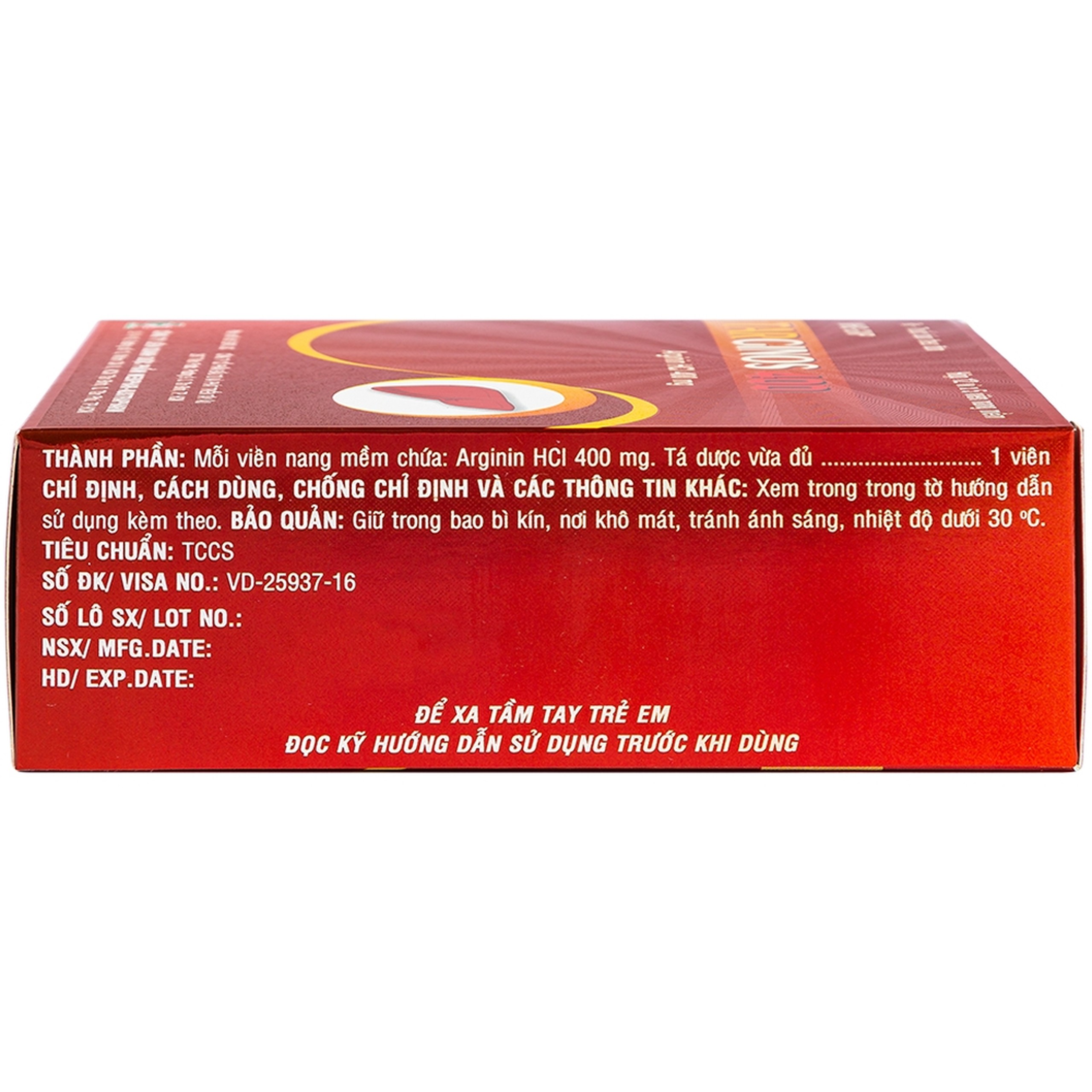 Thuốc Targinos 400 Mebiphar điều trị duy trì tăng amoniac máu (12 vỉ x 5 viên)