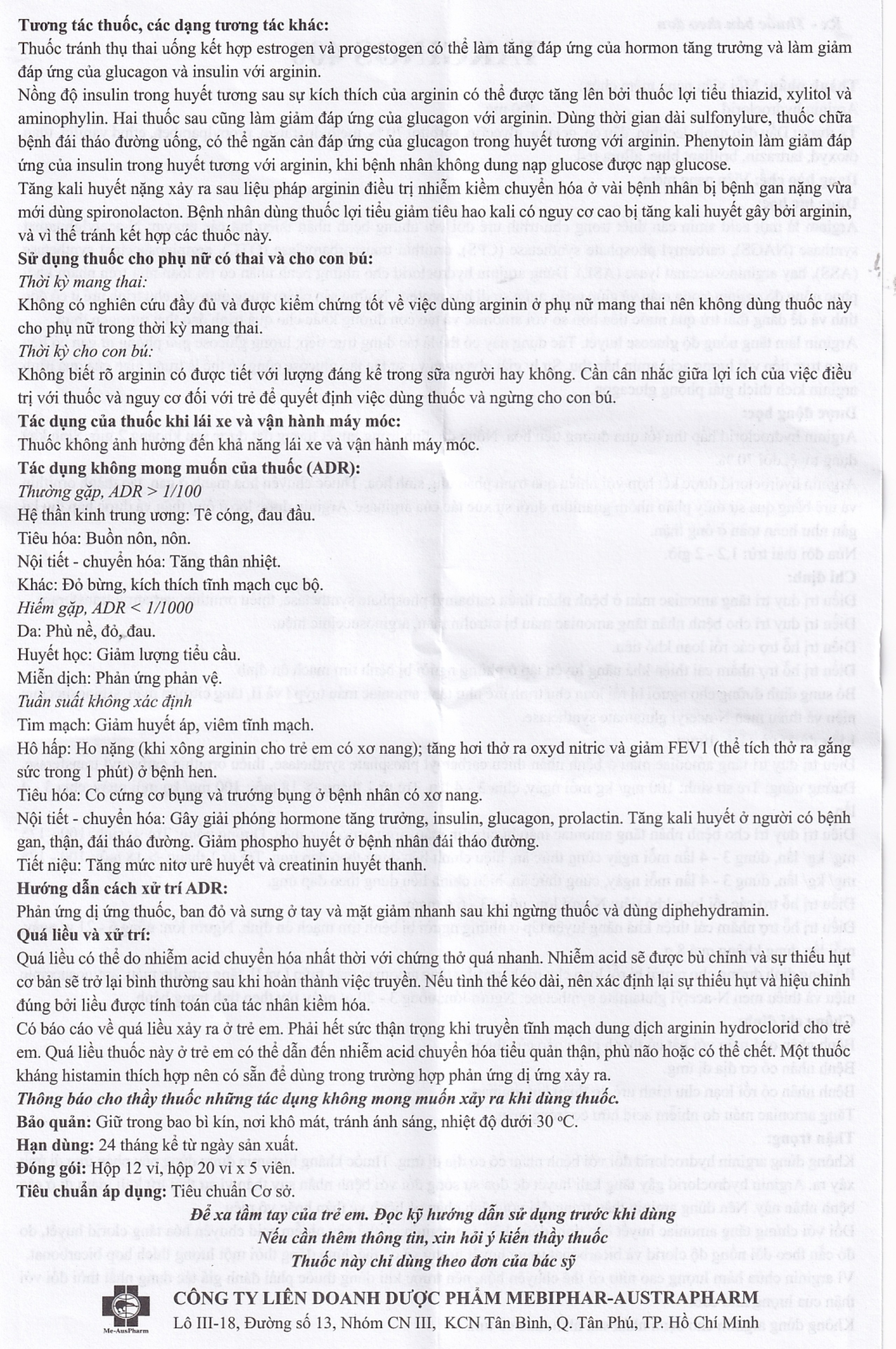 Thuốc Targinos 400 Mebiphar điều trị duy trì tăng amoniac máu (12 vỉ x 5 viên)