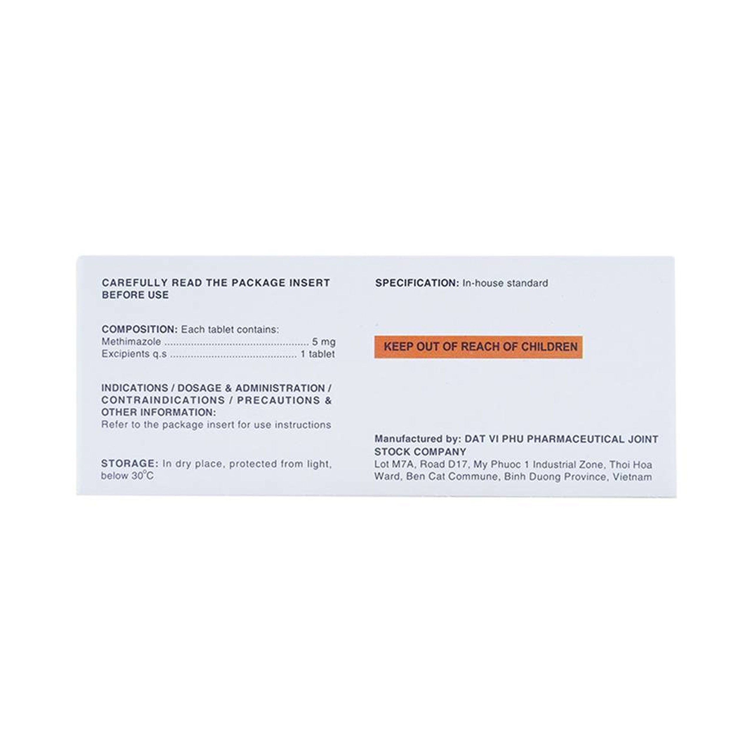 Thuốc Tazilex Davipharm điều trị trước khi phẫu thuật tuyến giáp (10 vỉ x 10 viên) 