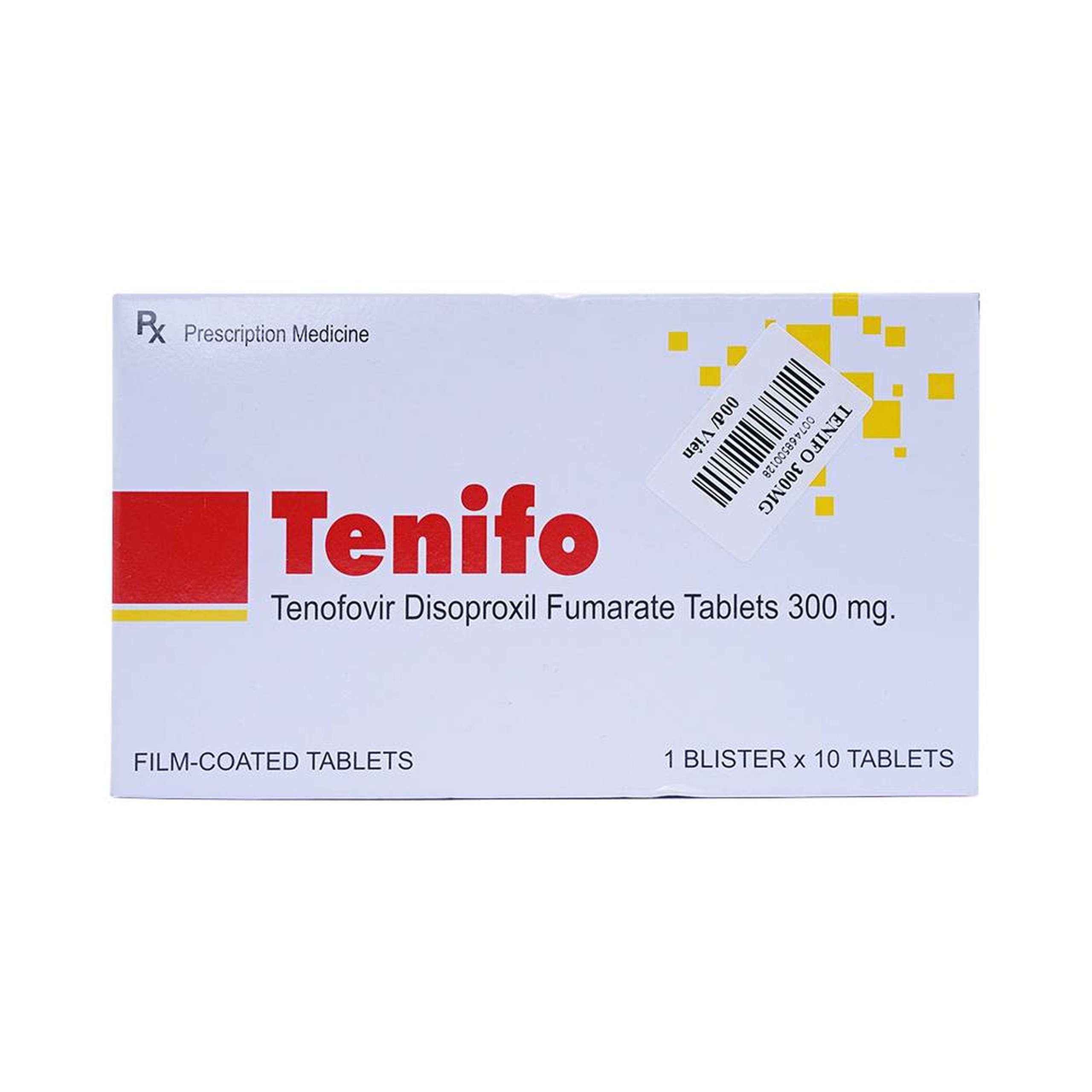 Thuốc Tenifo Atra điều trị nhiễm HIV-1, viêm gan B (1 vỉ x 10 viên)