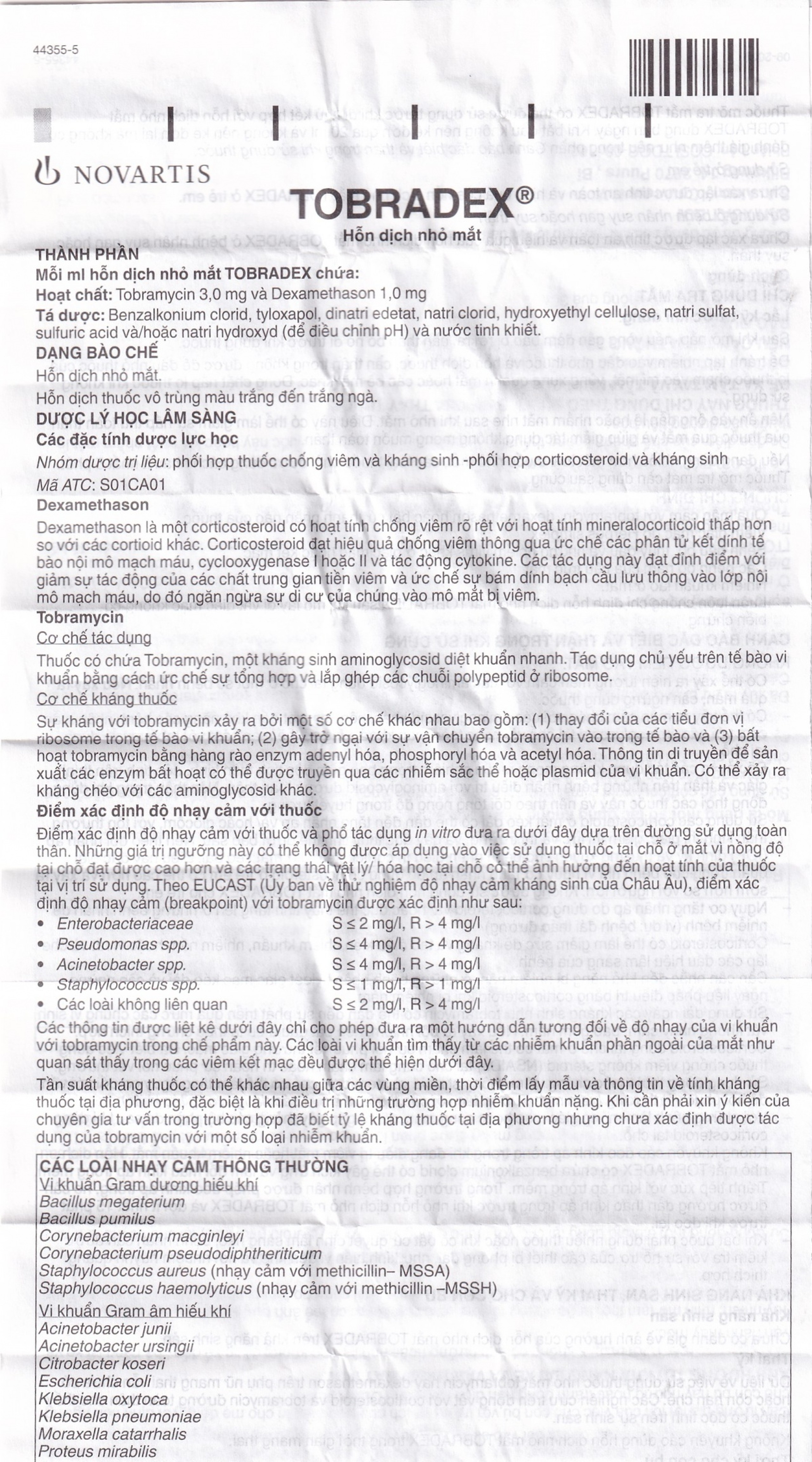 Hỗn dịch nhỏ mắt Tobradex điều trị tình trạng viêm ở mắt (5ml)