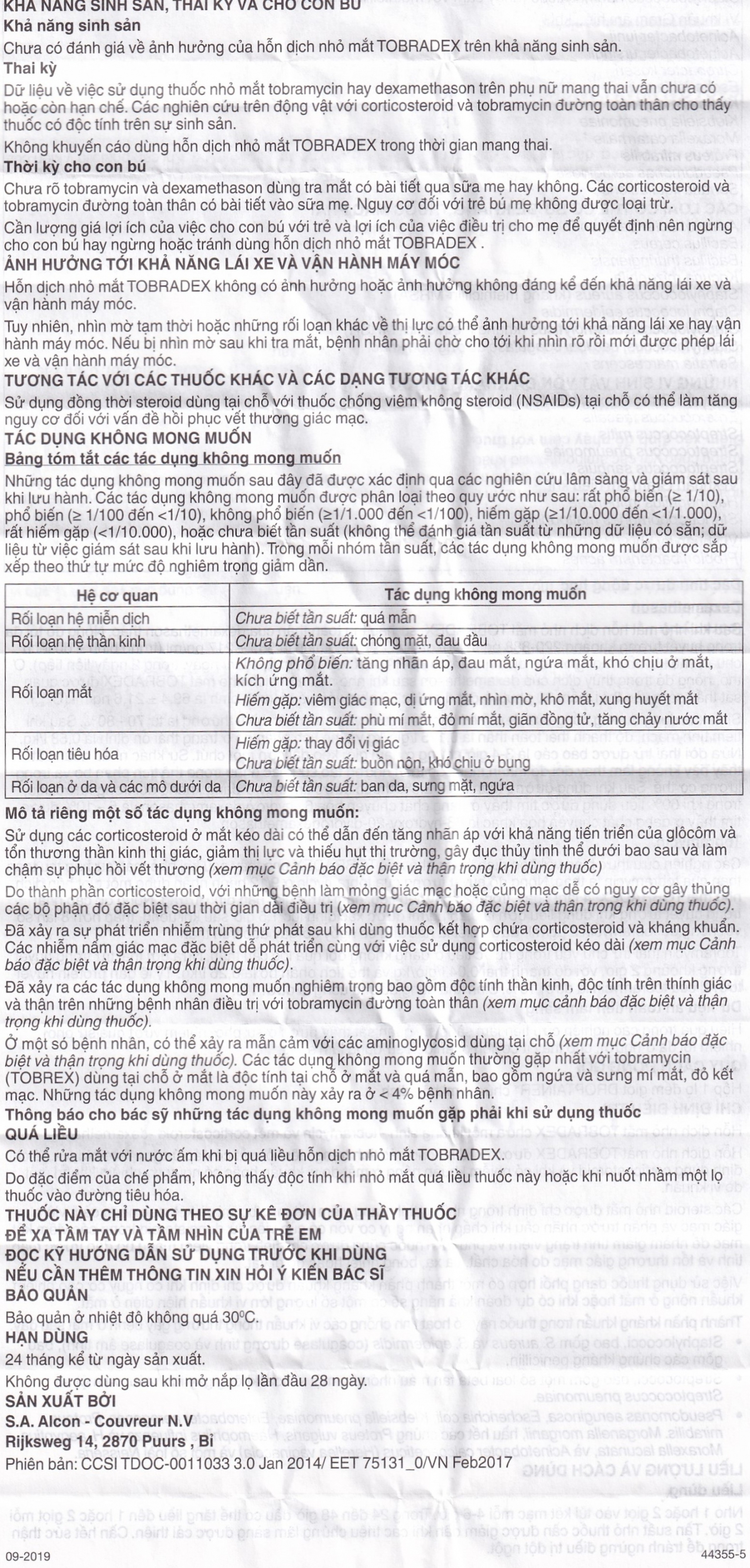 Hỗn dịch nhỏ mắt Tobradex điều trị tình trạng viêm ở mắt (5ml)