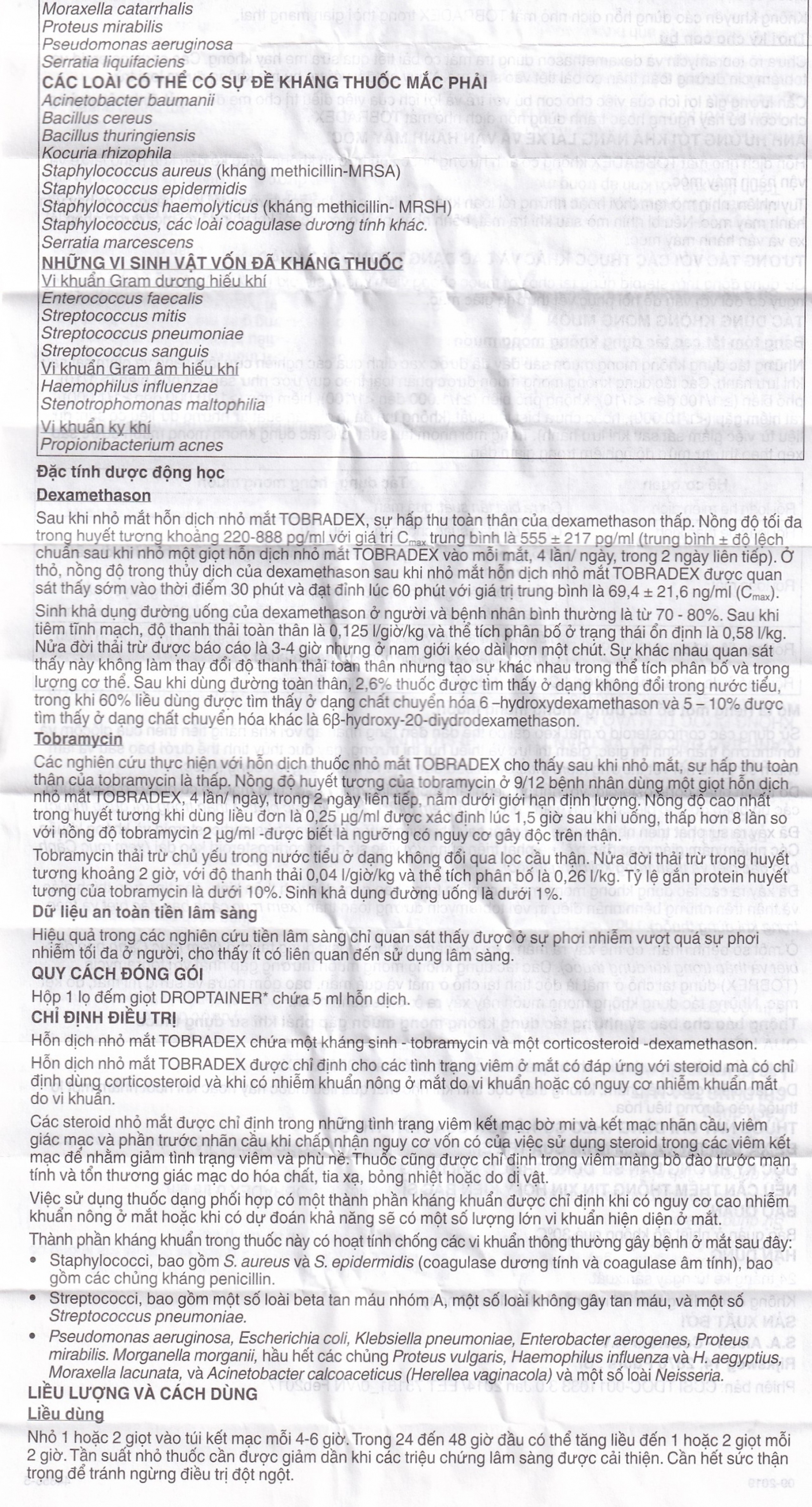 Hỗn dịch nhỏ mắt Tobradex điều trị tình trạng viêm ở mắt (5ml)