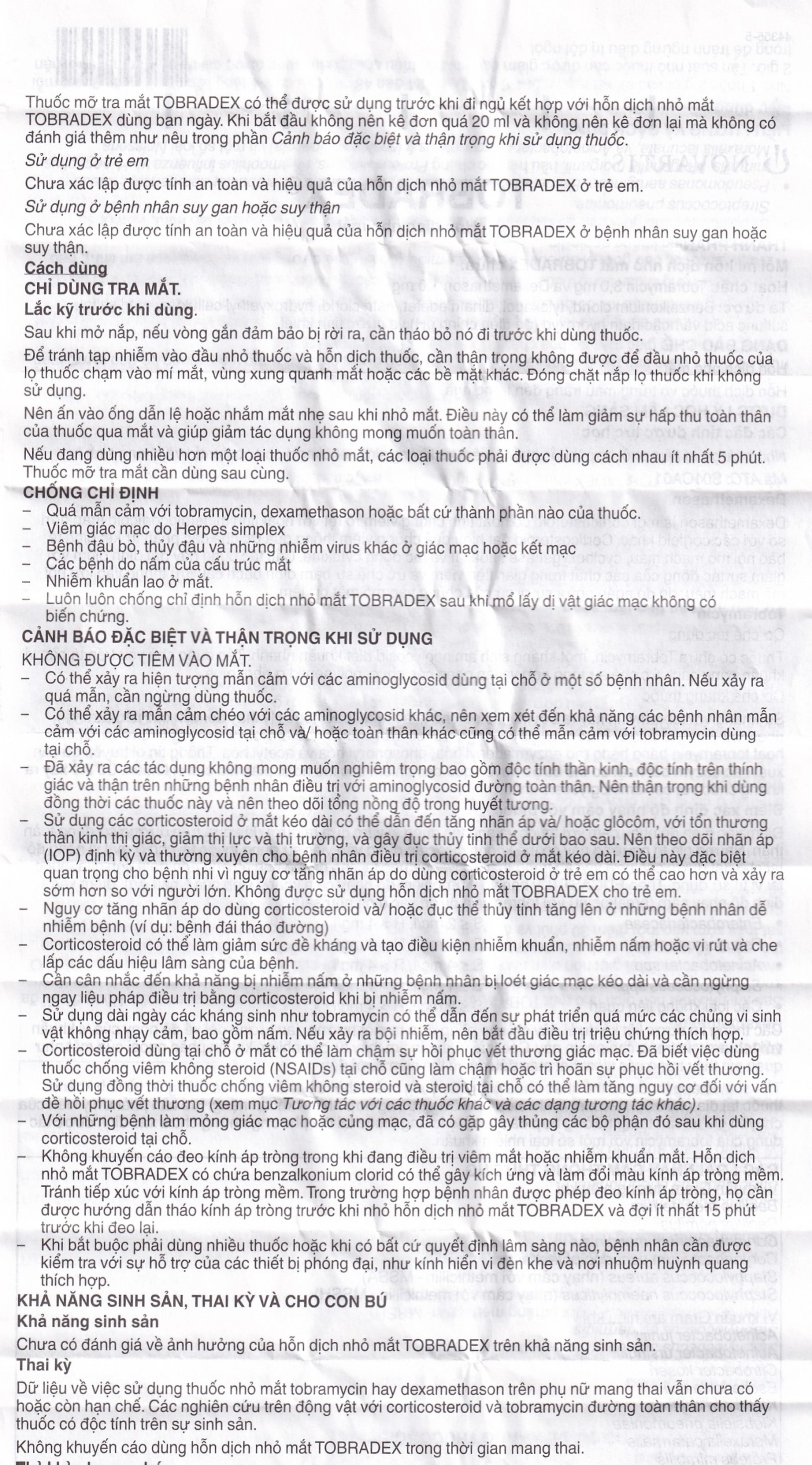 Hỗn dịch nhỏ mắt Tobradex điều trị tình trạng viêm ở mắt (5ml)